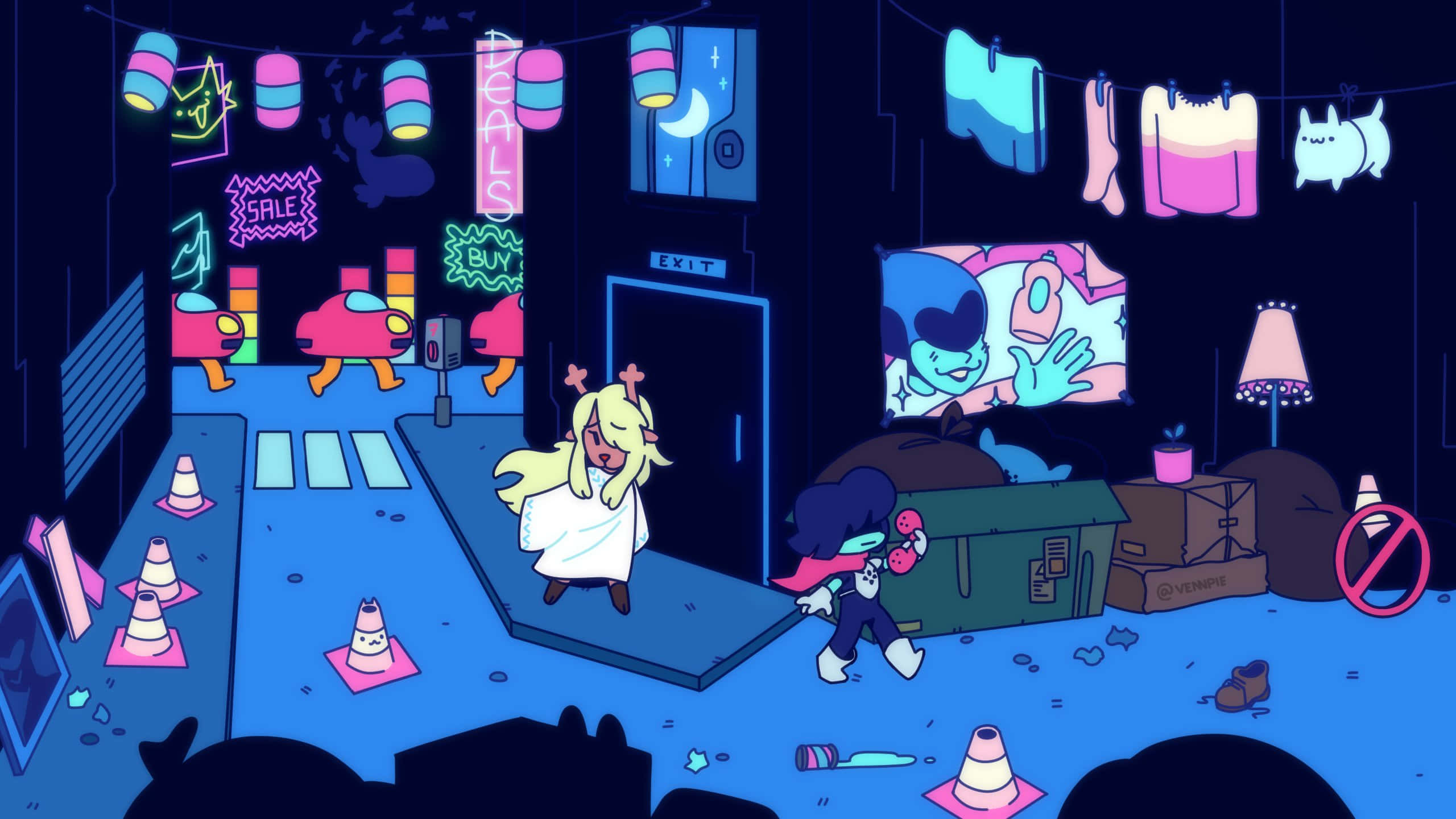「一起漫步走進 Deltarune 的神秘世界」 壁紙