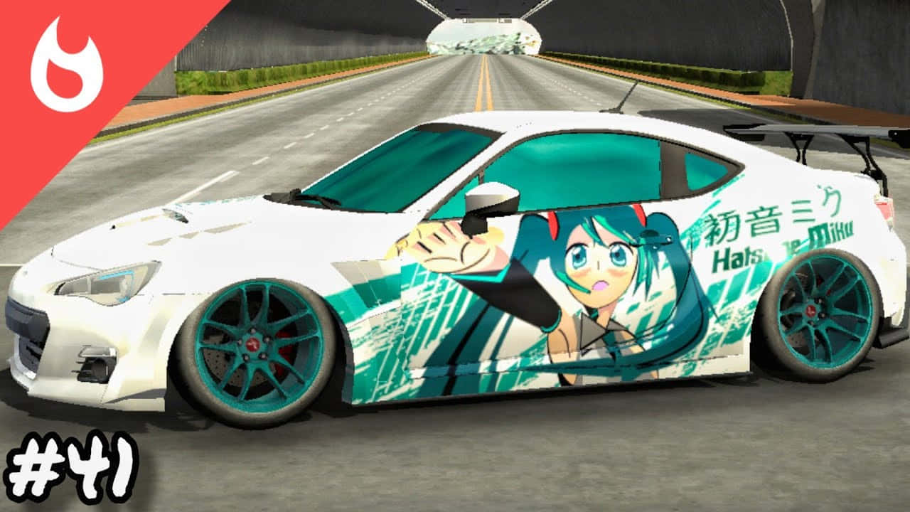 一輛由卡通角色駕駛的汽車 壁紙