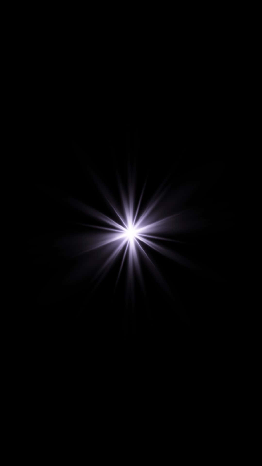 Glow In The Dark 桌布 壁紙 — 一道耀眼的白色星爆在純黑虛空中爆發，形成強烈的天體對比。