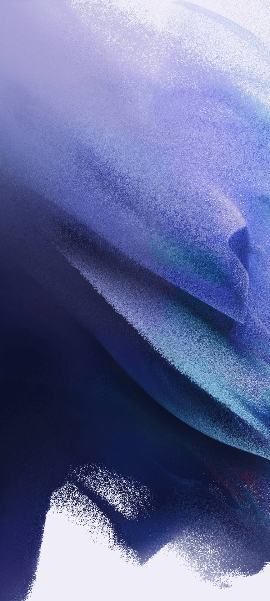 抽象數位藝術作品，帶有流動的藍色和紫色漸變。 — 三星 Galaxy S22 壁紙