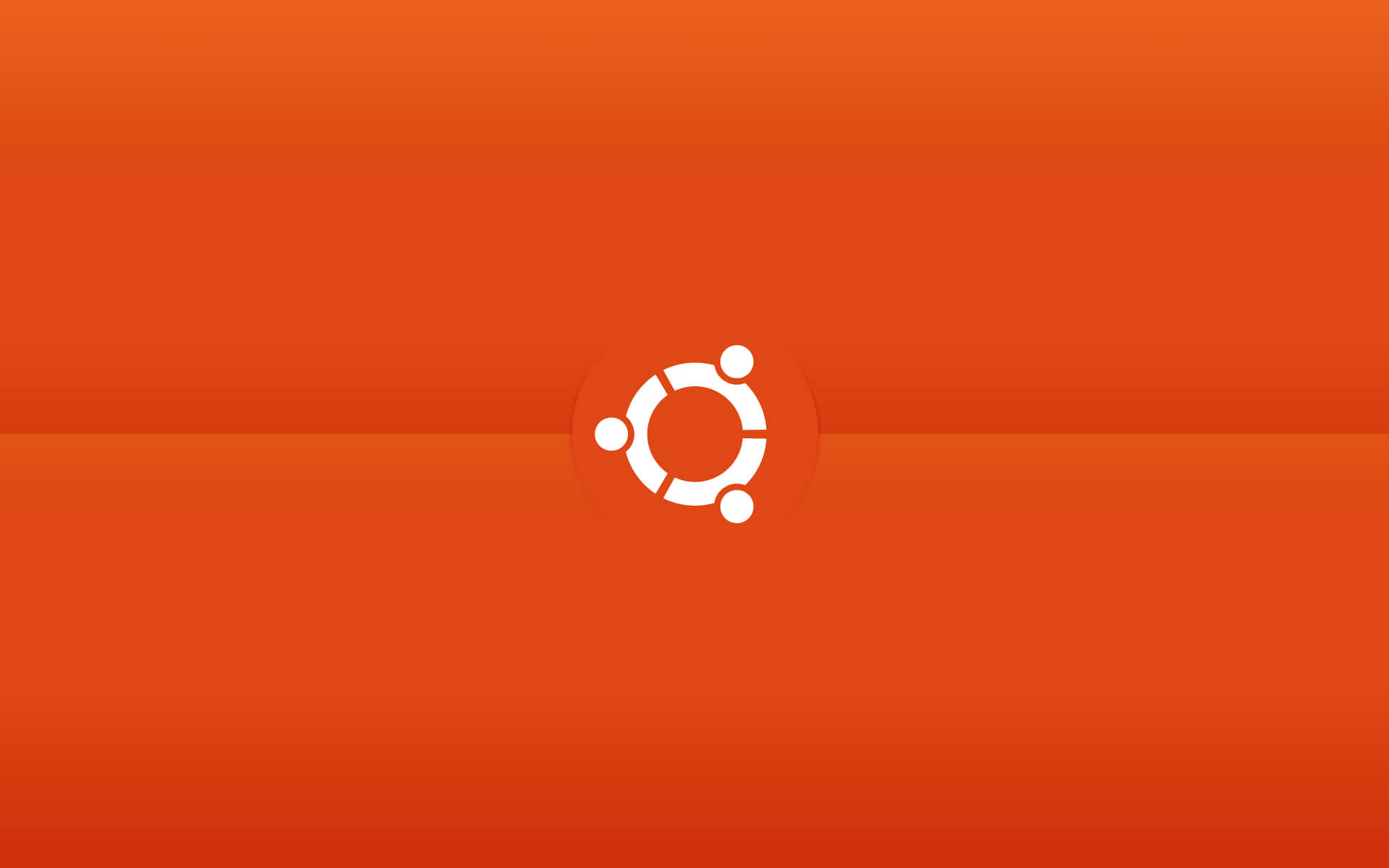 Ubuntu標誌在橙色漸變背景上