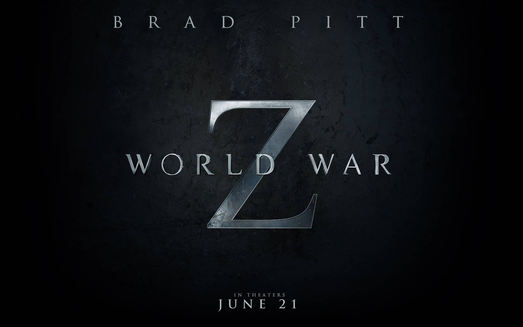 畢彼特主演的電影《World War Z》海報，上映日期6月21日。