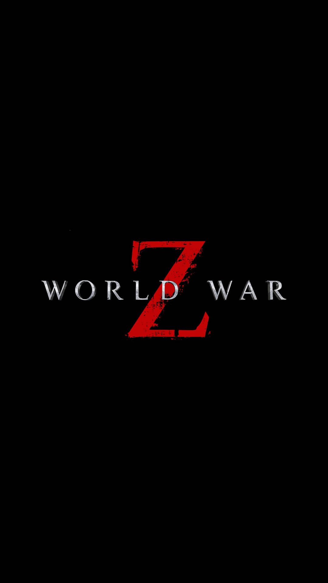 黑色背景上的紅色和銀色Z world war標誌