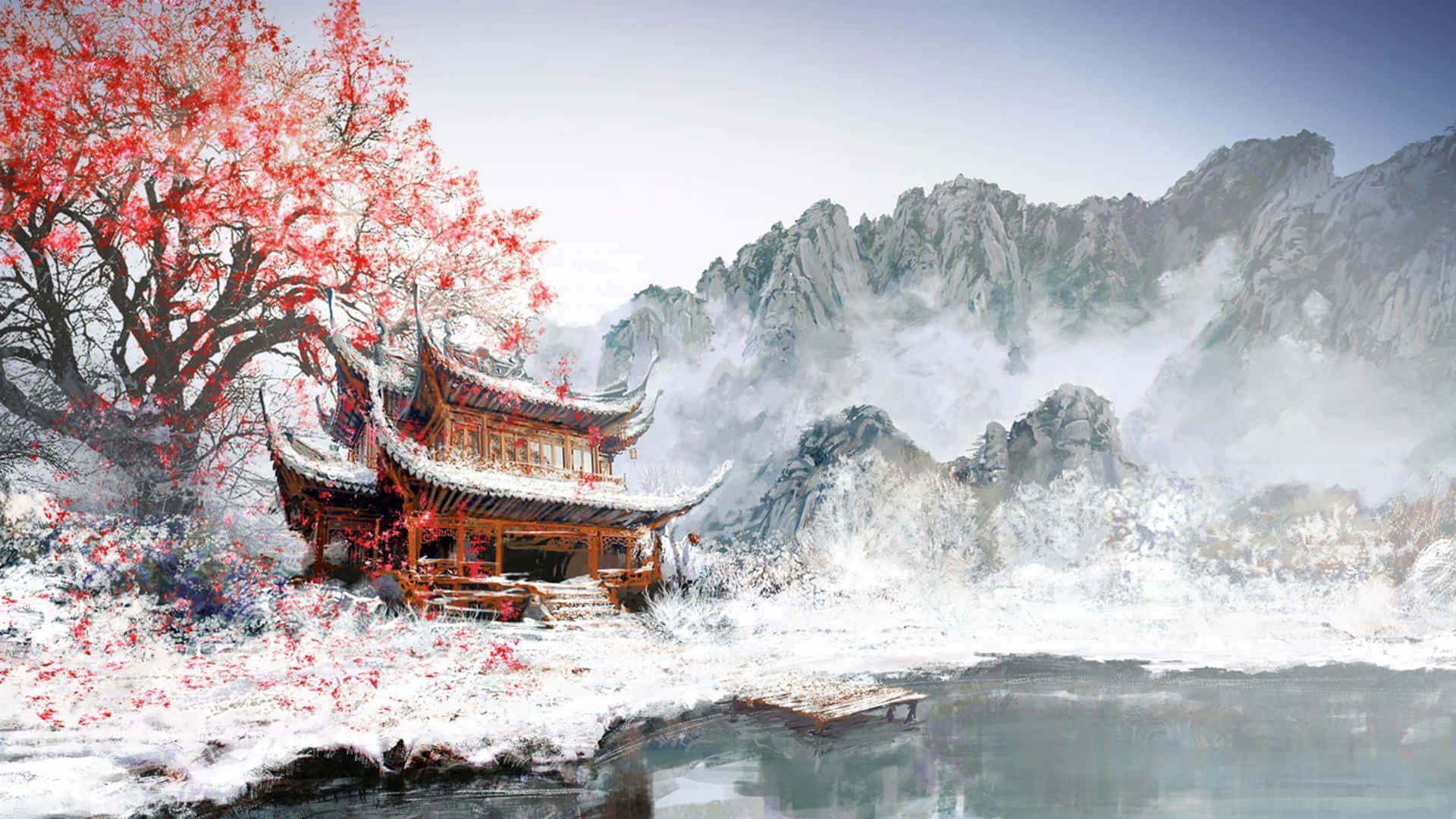 中國風景背景 壁紙