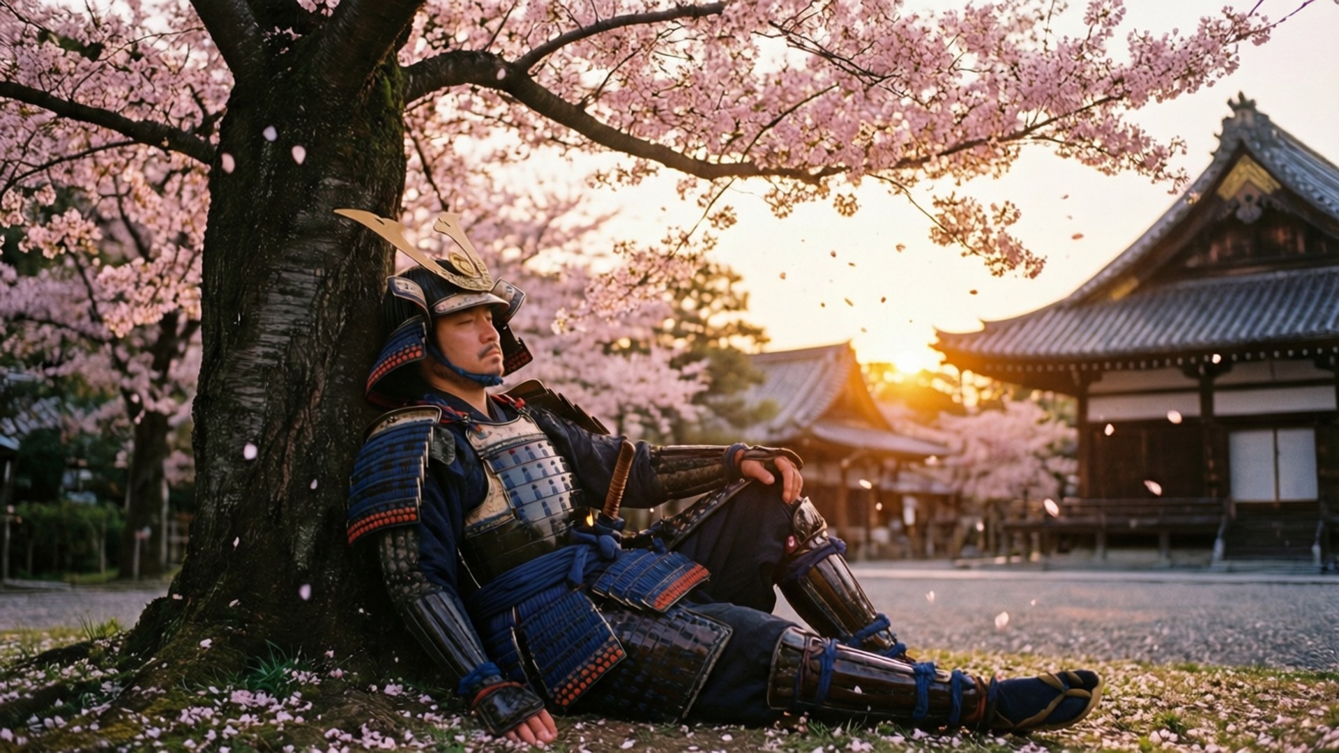 久賀刀武士夕陽 壁紙
