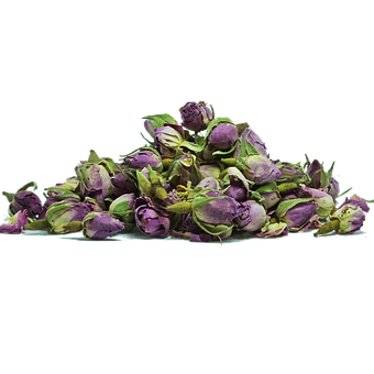 乾燥玫瑰花蕾黑色背景 壁紙