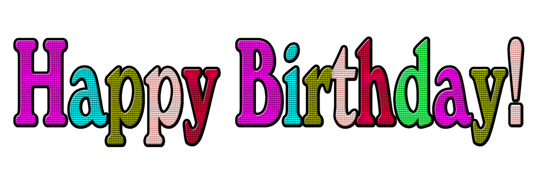 五彩繽紛生日快樂文字