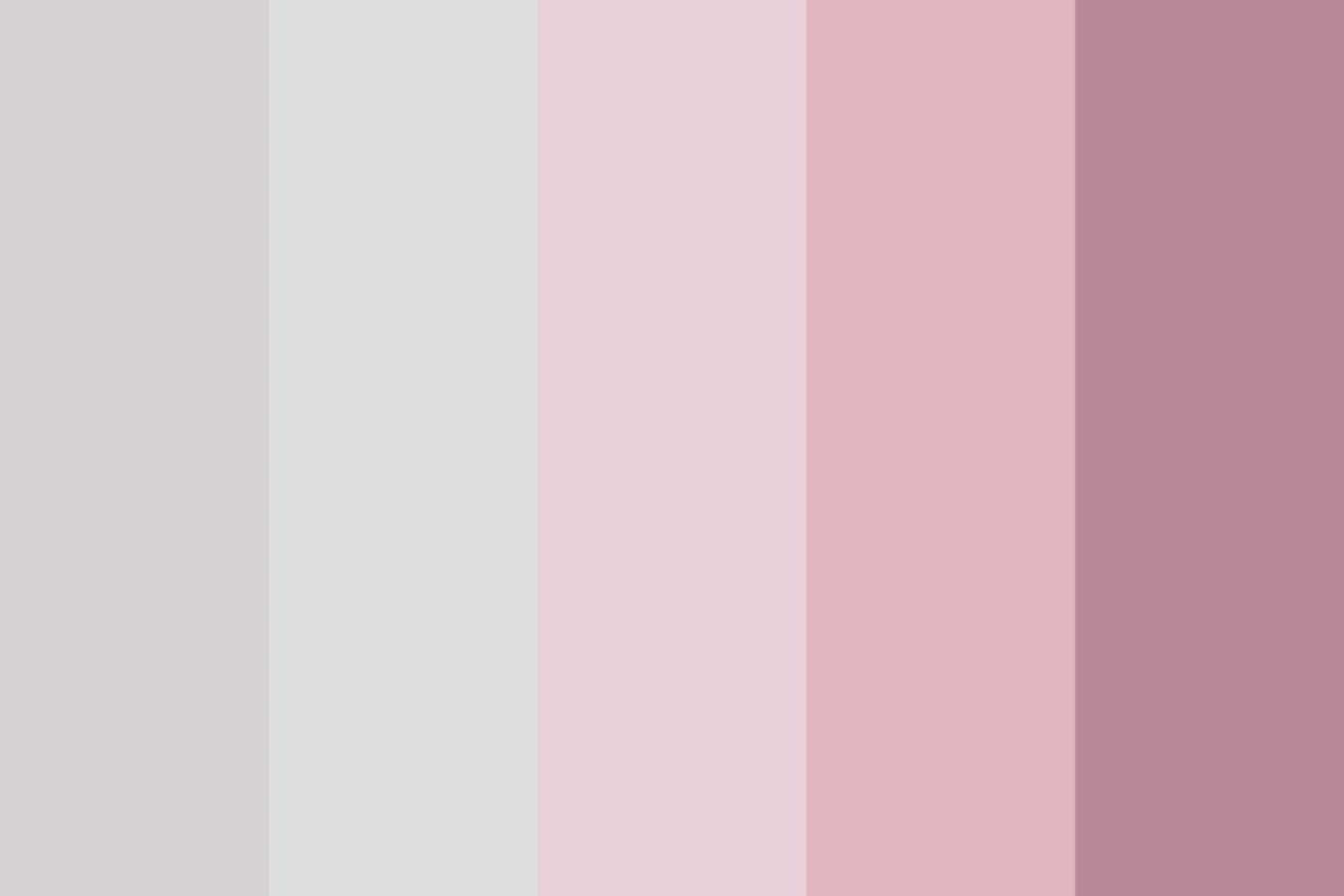 Gray And Pink 桌布 壁紙 — 五條垂直條紋以灰色到紫羅蘭色的柔和粉彩色調，營造出極簡漸變背景。