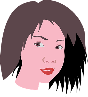 亞洲女性向量肖像