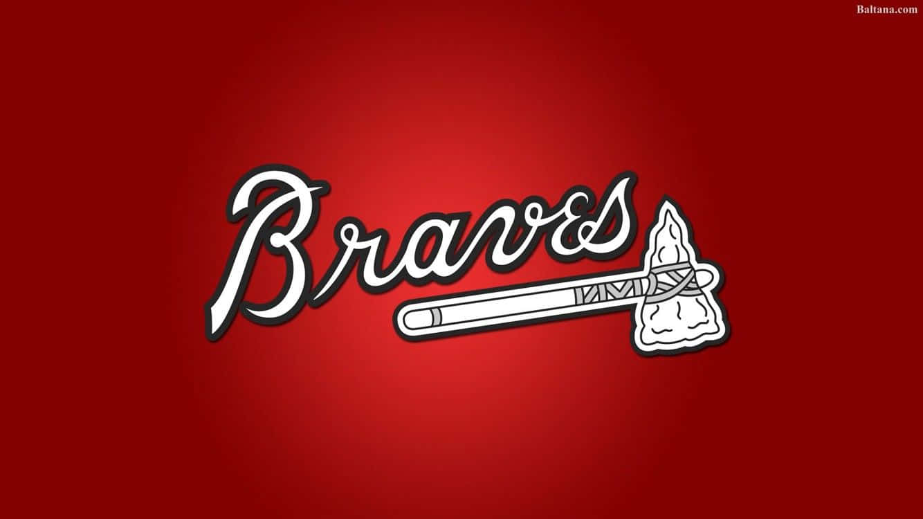 Braves 棒球隊標誌，紅色背景上帶有戰斧。