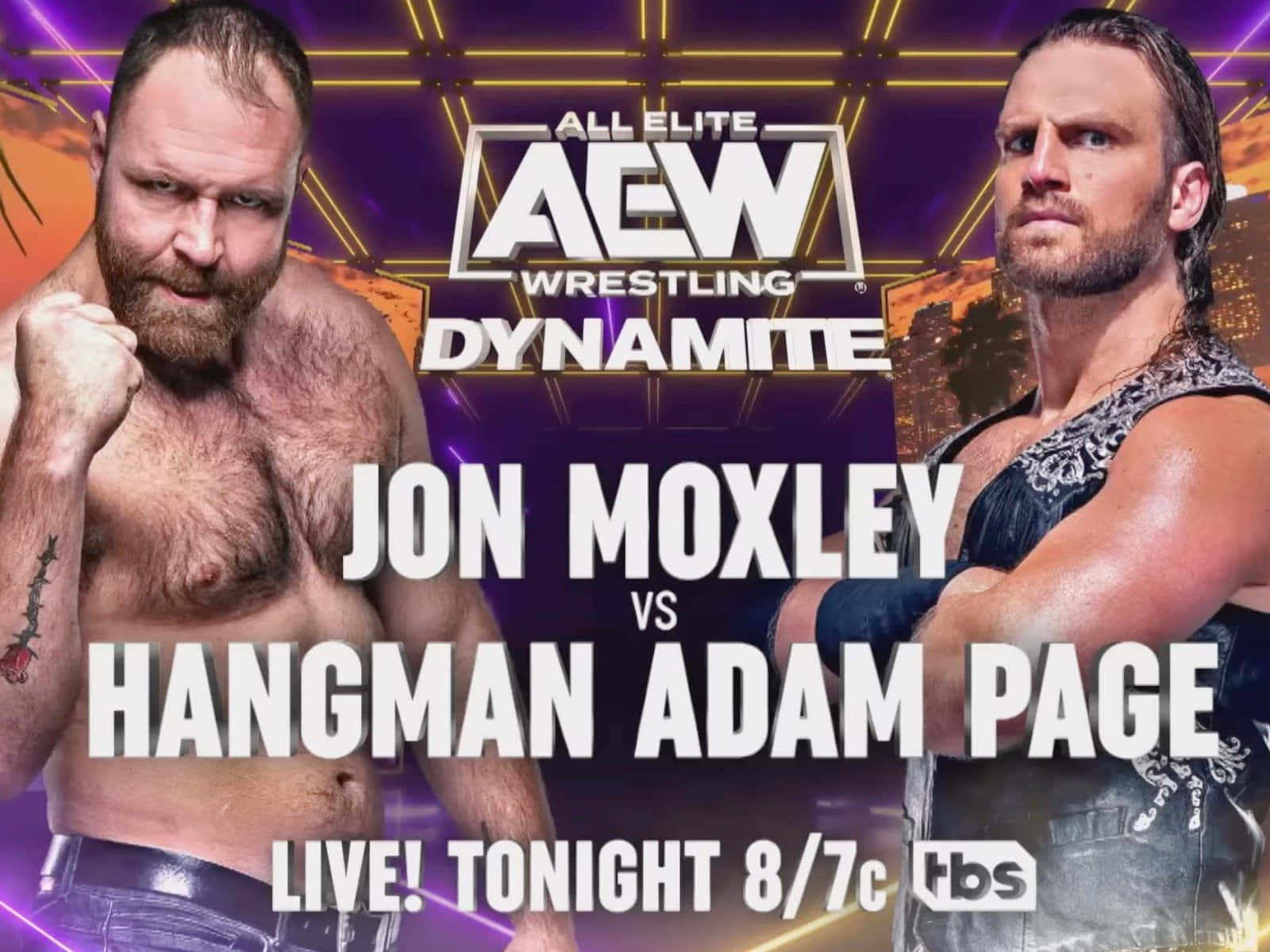 AEW Dynamite 摔角宣傳片 featuring Jon Moxley 和 Hangman Adam Page。