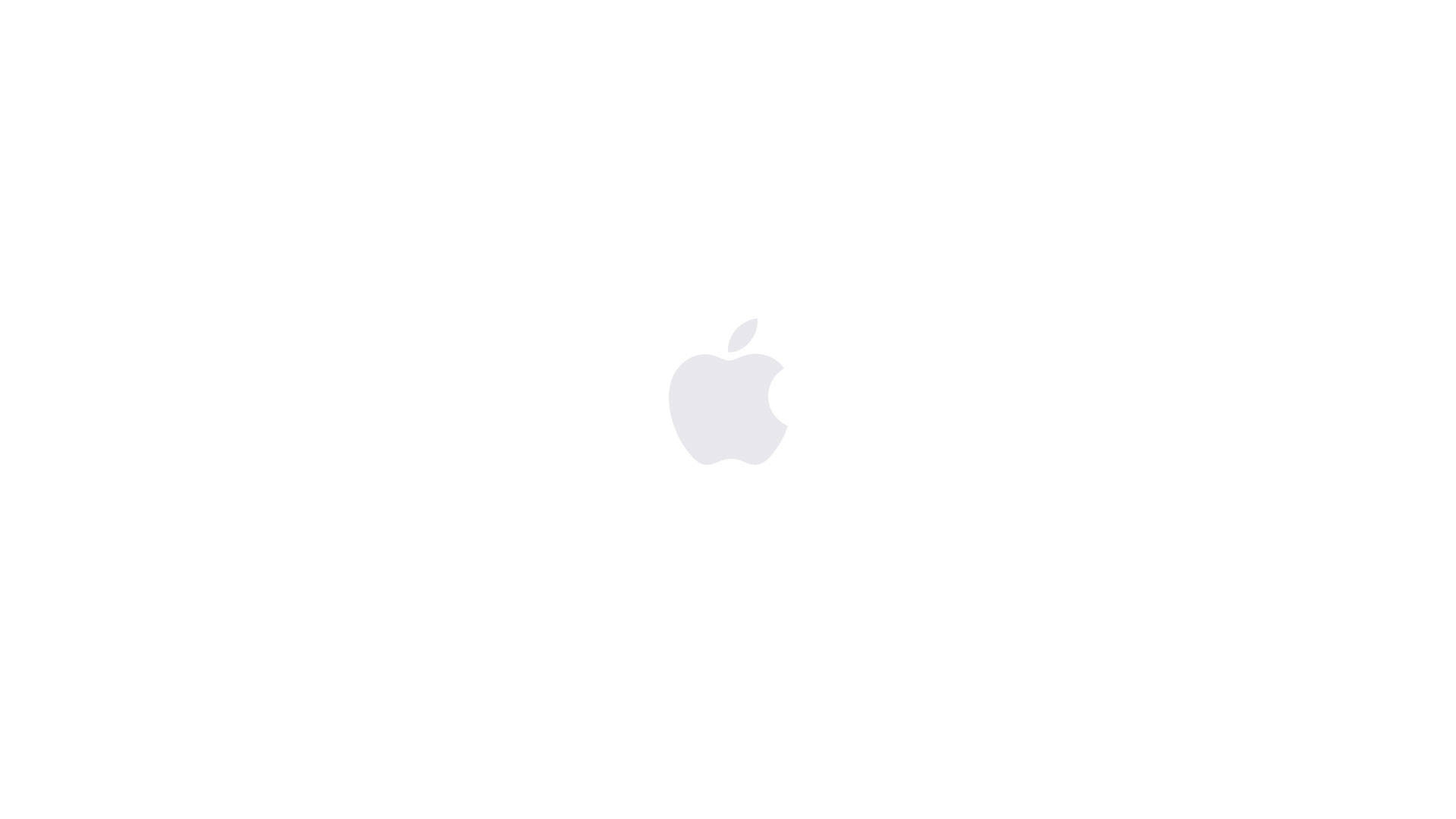 白色背景上的灰色 Apple 標誌
