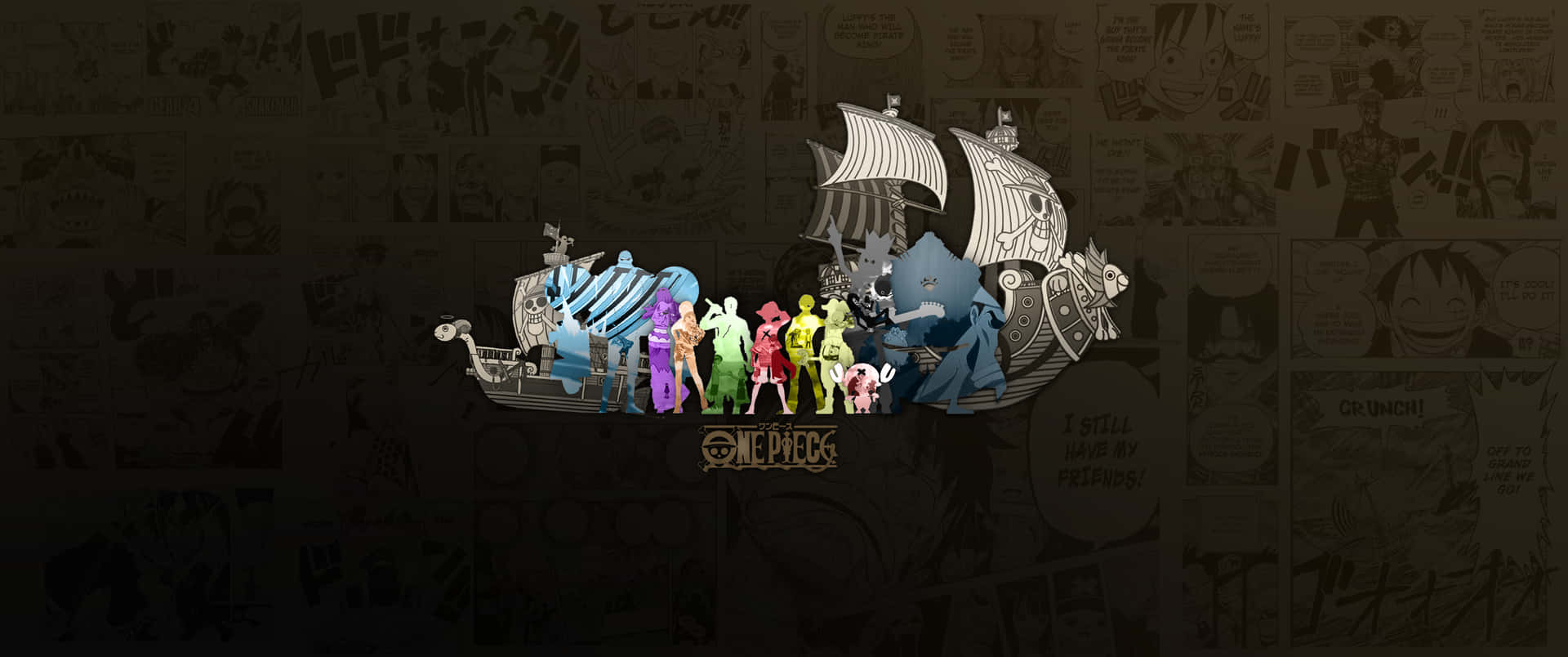 One Piece動畫角色在船上，身後有漫畫格子。