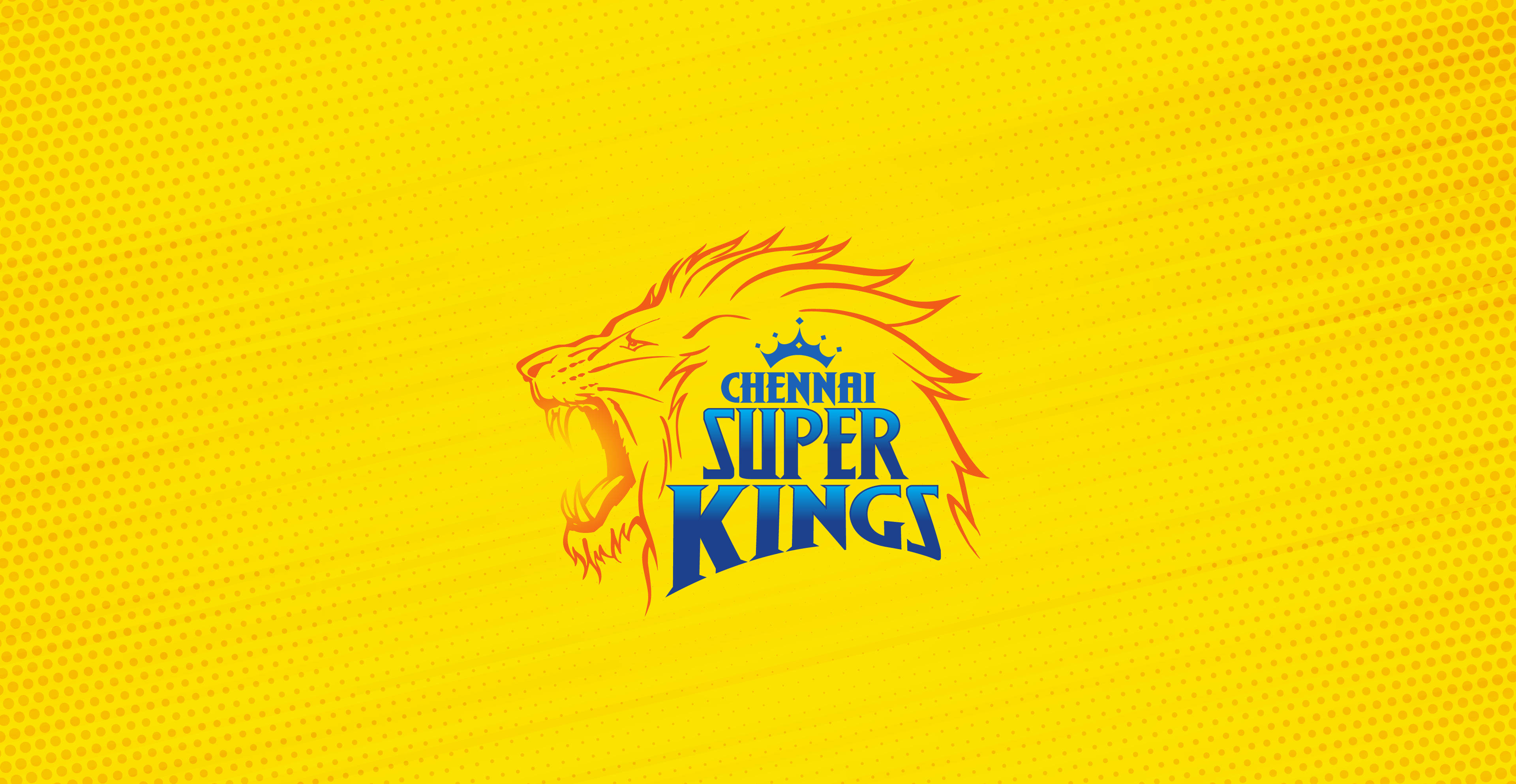 Chennai Super Kings 運動隊標誌，黃色背景上帶有咆哮的獅子和皇冠。