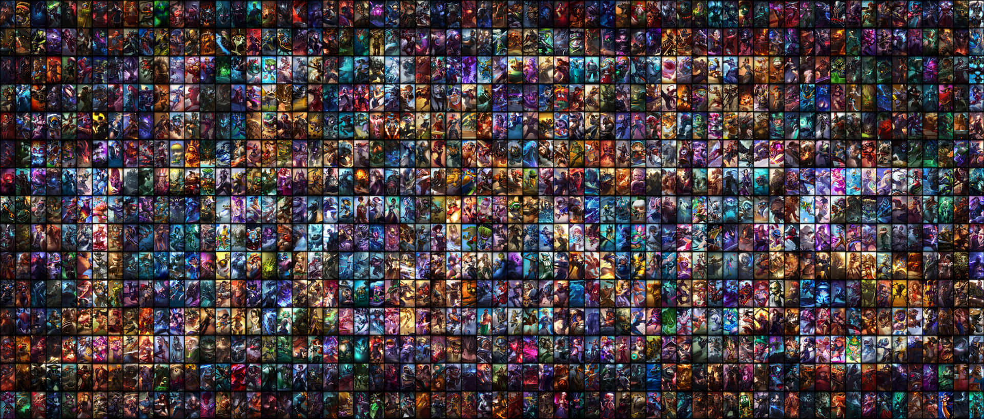 色彩繽紛網格圖案的動漫角色 Wallpaper 馬賽克。