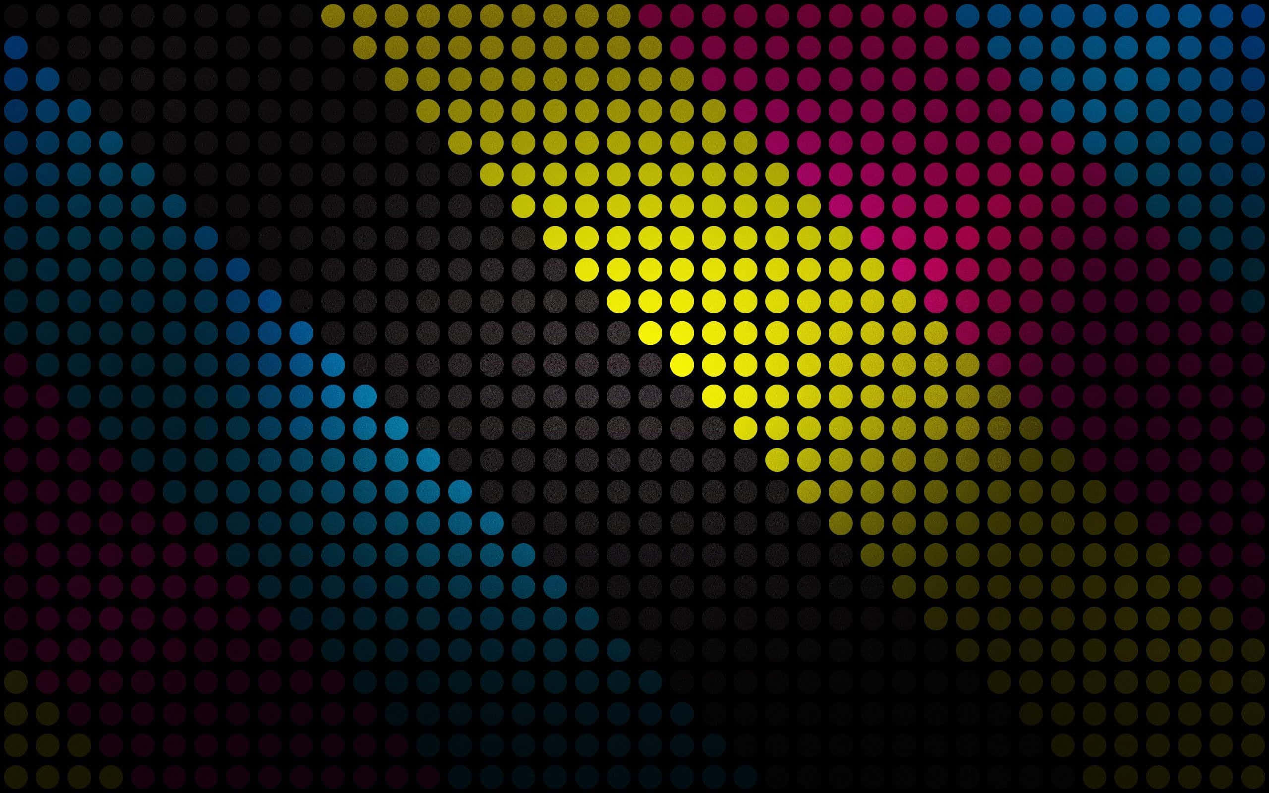 令人驚艷的最佳 AMOLED 背景 壁紙 — 一個充滿活力的像素化世界地圖，在黑暗背景上以發光點呈現。