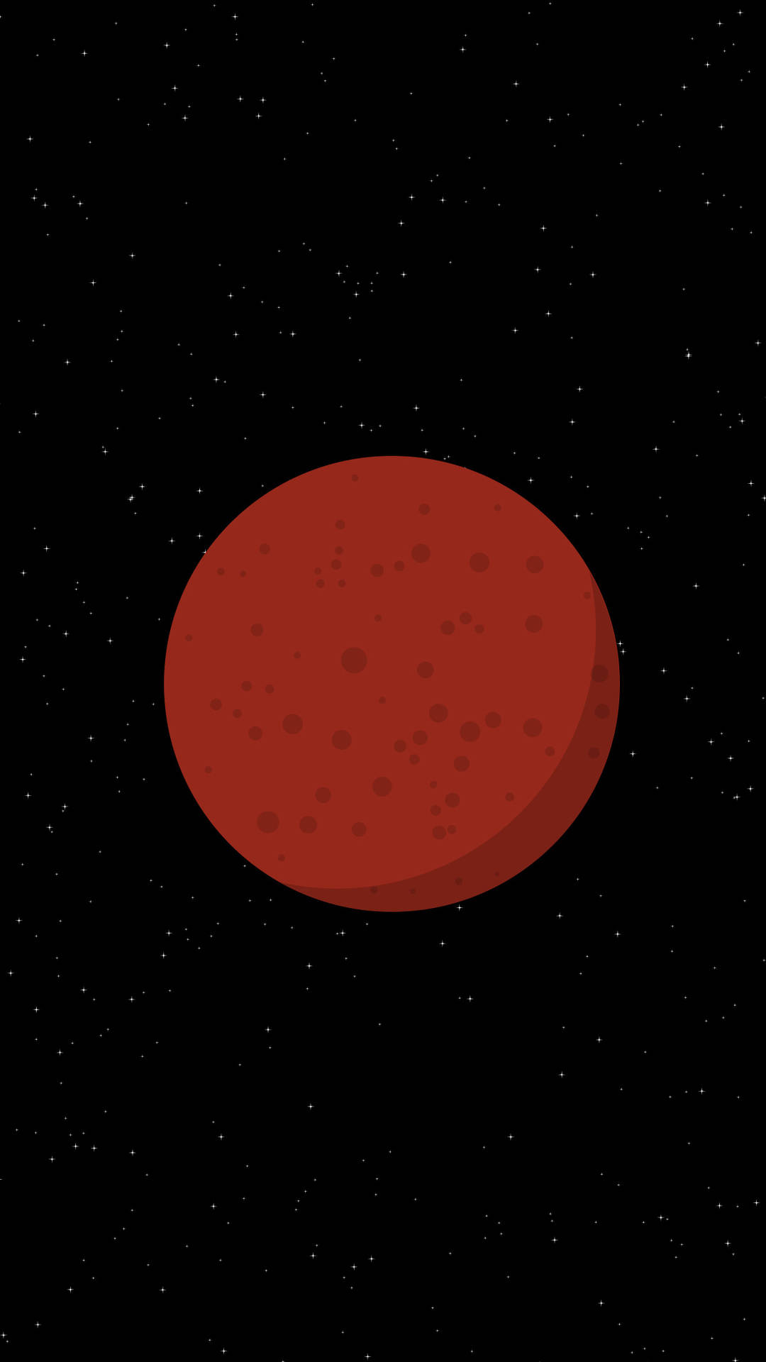 星場中帶斑點的紅色行星
