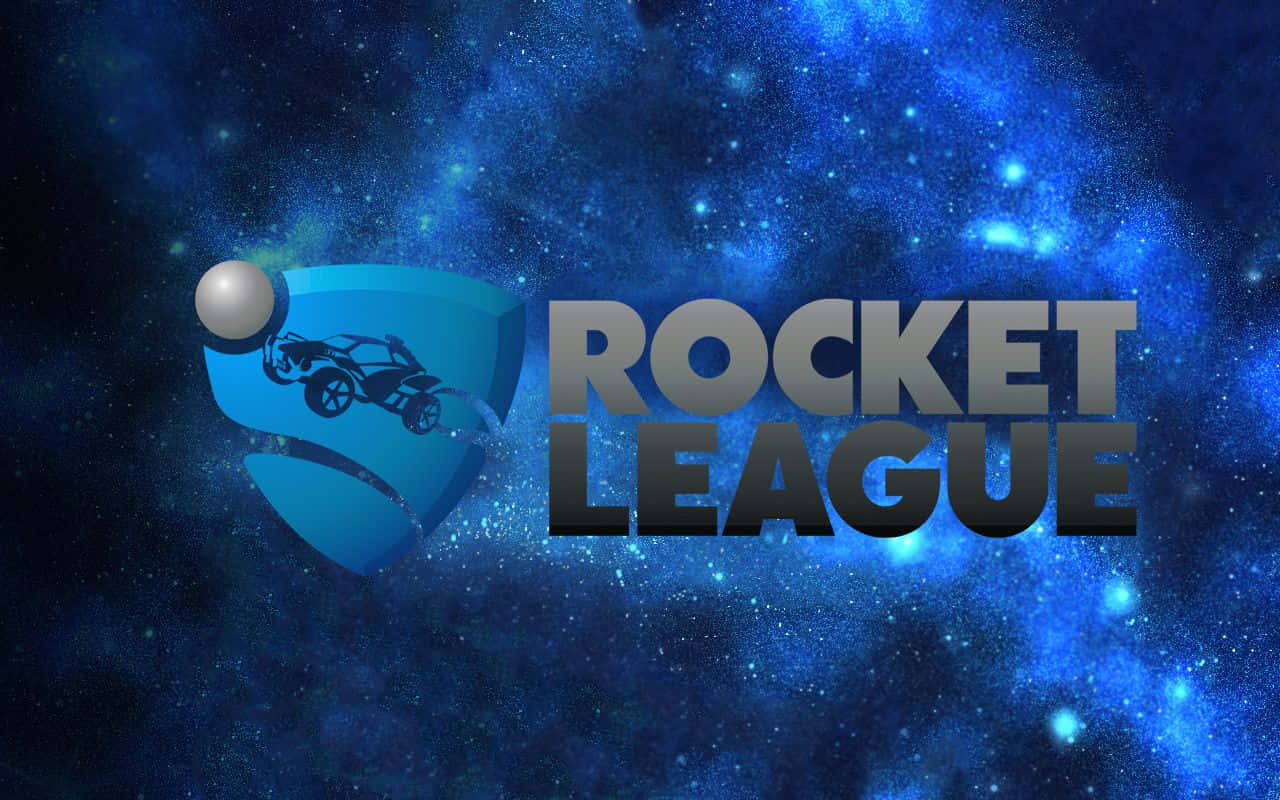 Rocket League標誌，汽車和球在太空背景中