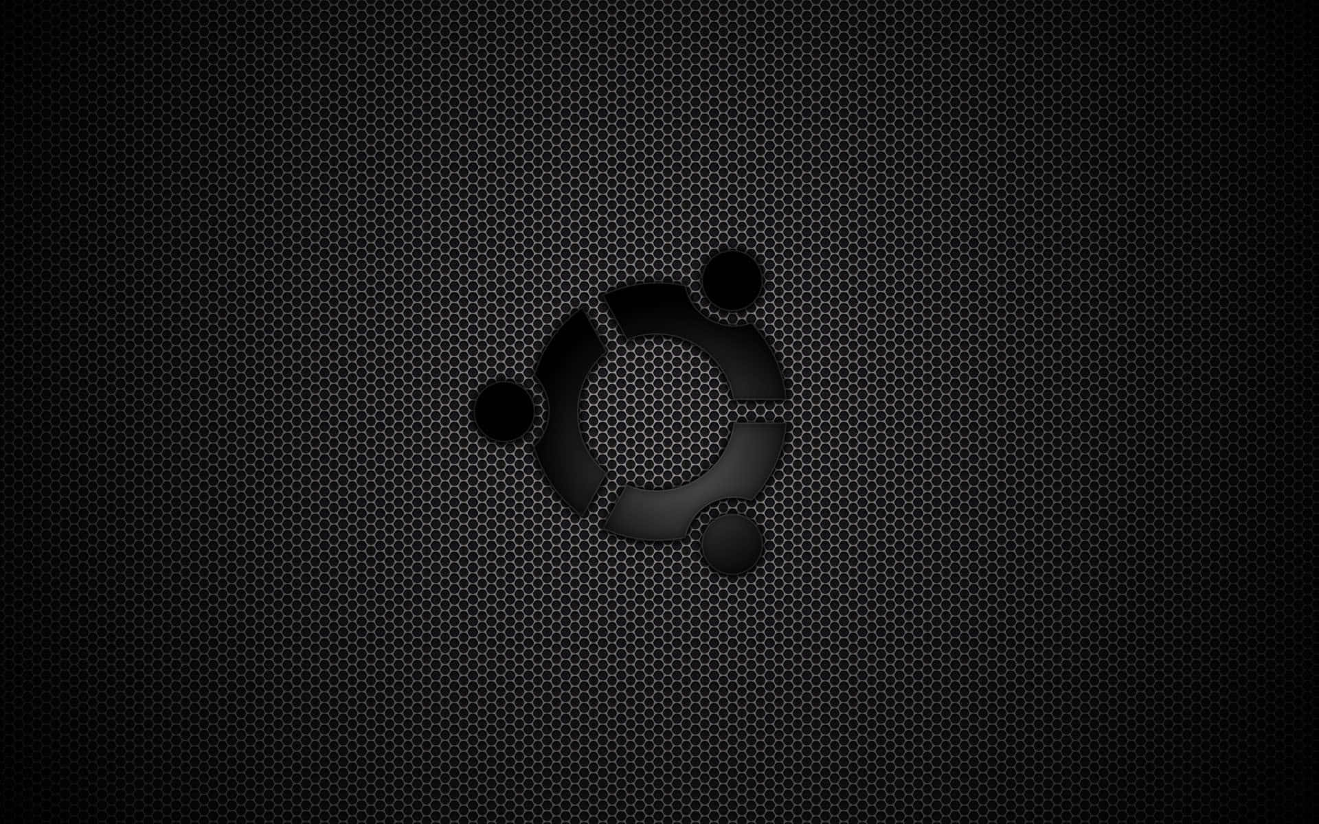深色六角形網格背景上的 Ubuntu 標誌