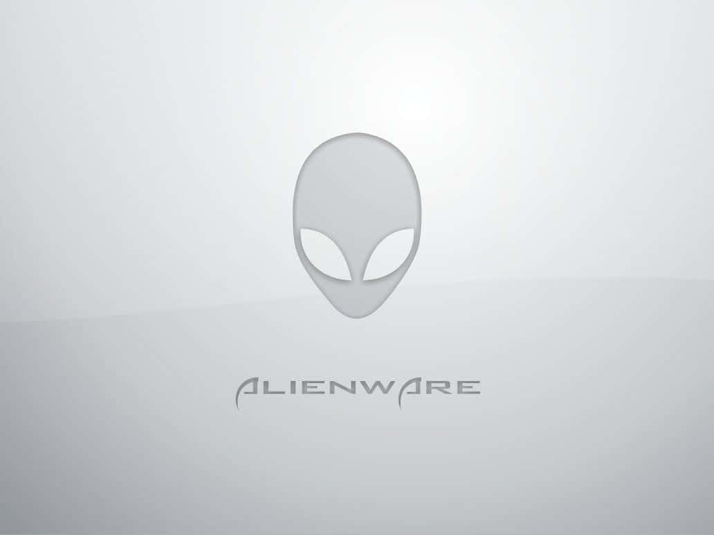 Alienware 標誌，帶有外星人頭，背景為漸變色