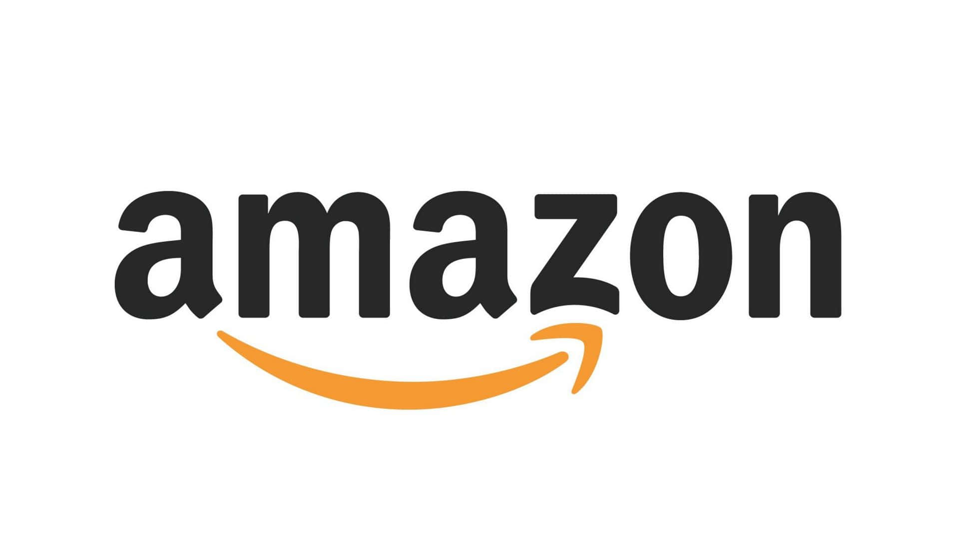 白色背景上帶有黑色文字和橙色箭頭的 Amazon 標誌