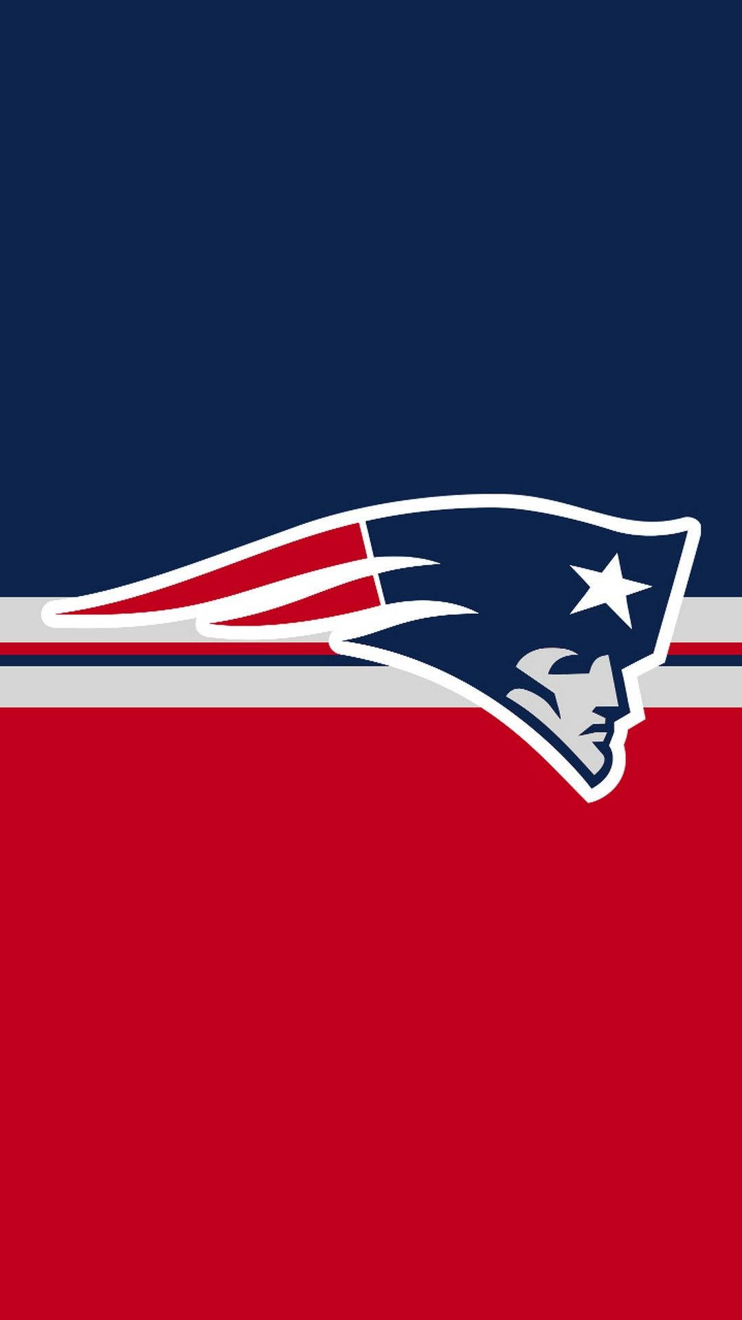 新英格蘭愛國者隊NFL球隊標誌在紅色和藍色背景上。