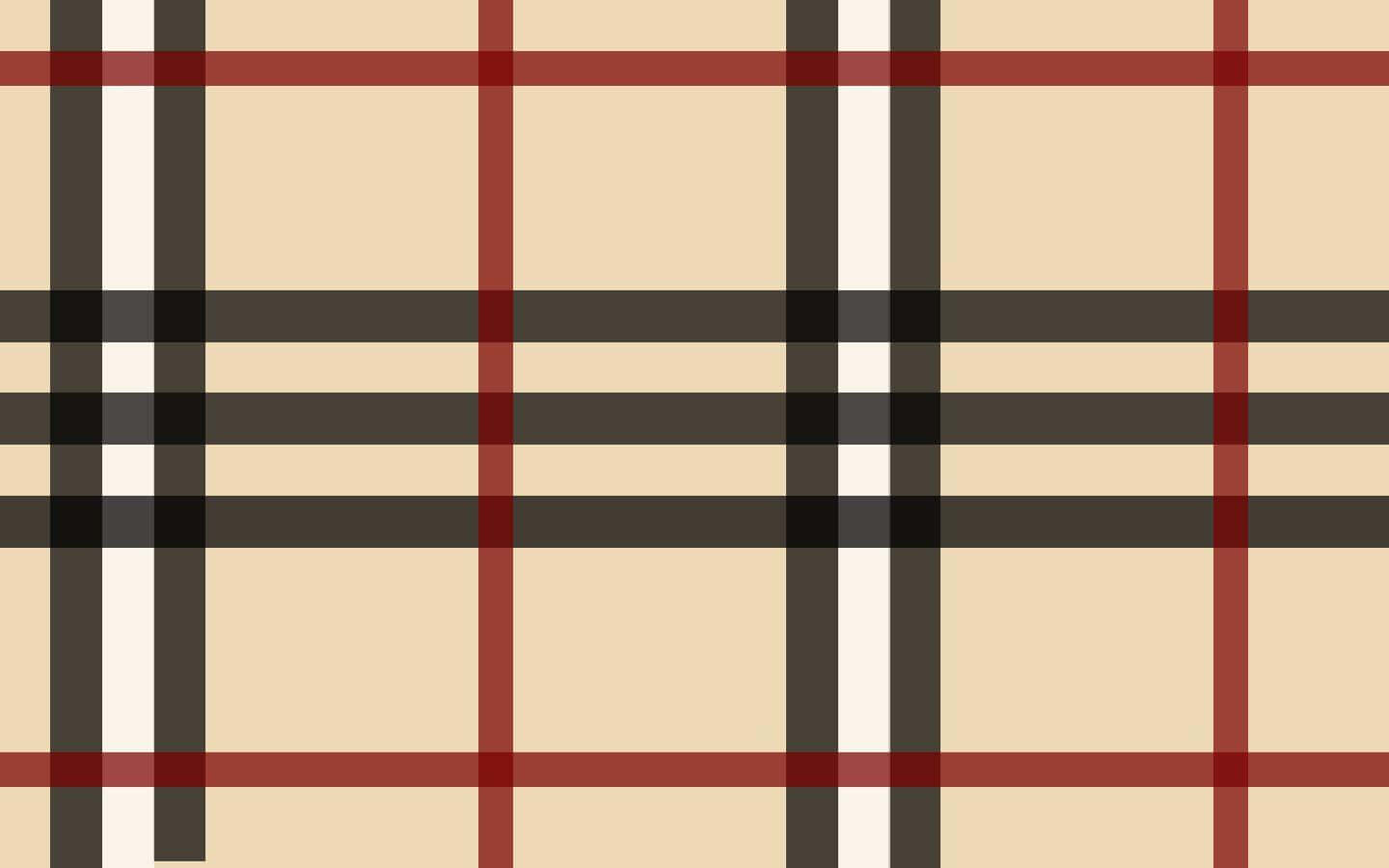 米色蘇格蘭格紋圖案，帶有紅棕色和奶油色條紋