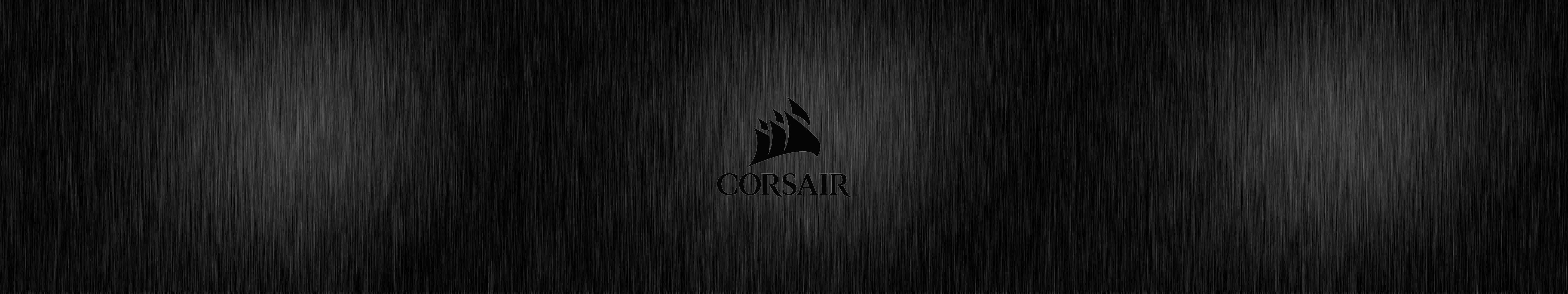 拉絲金屬背景上的Corsair標誌