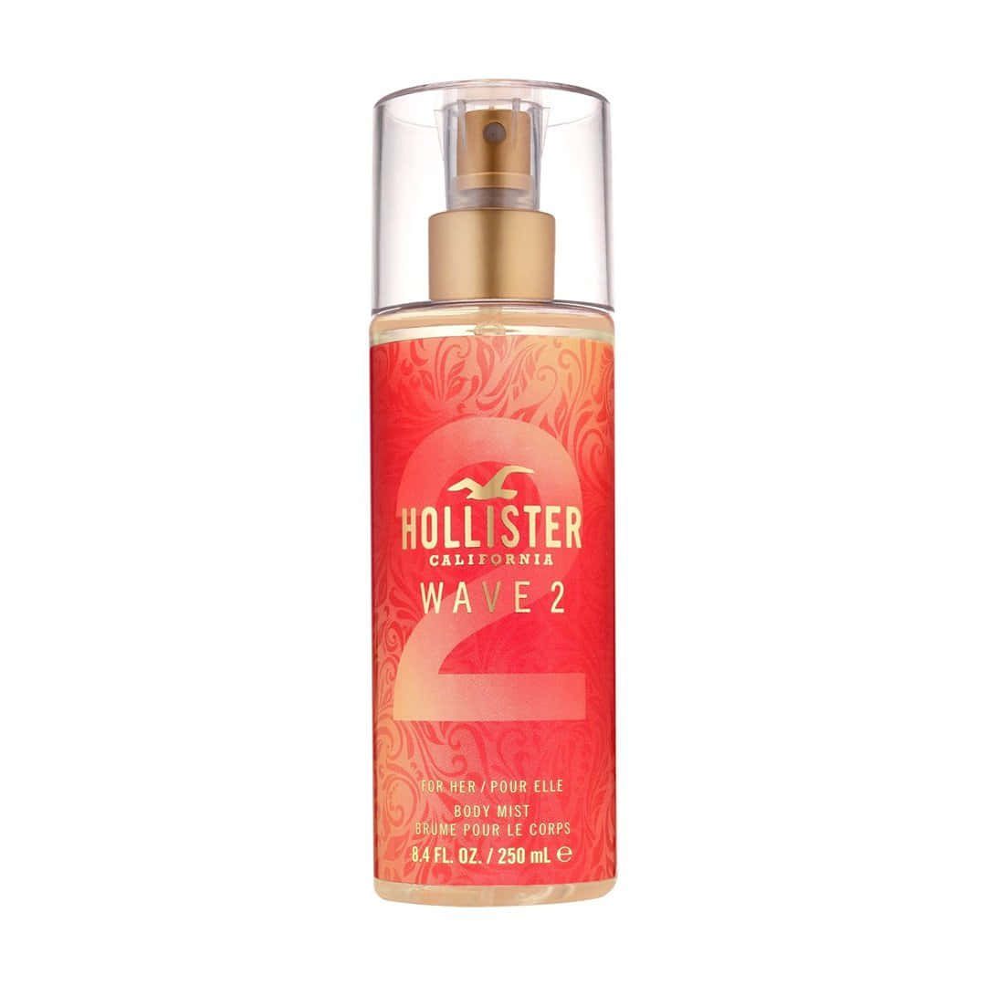 Hollister California Wave 2身體噴霧瓶，紅色同金色，專為佢而設。