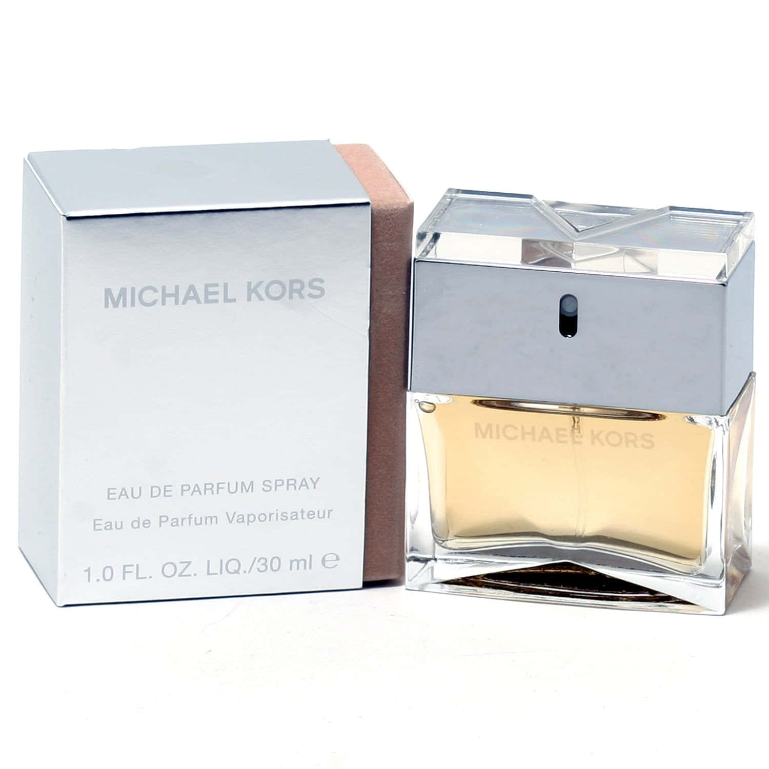 Michael Kors香水瓶和盒子在白色背景上