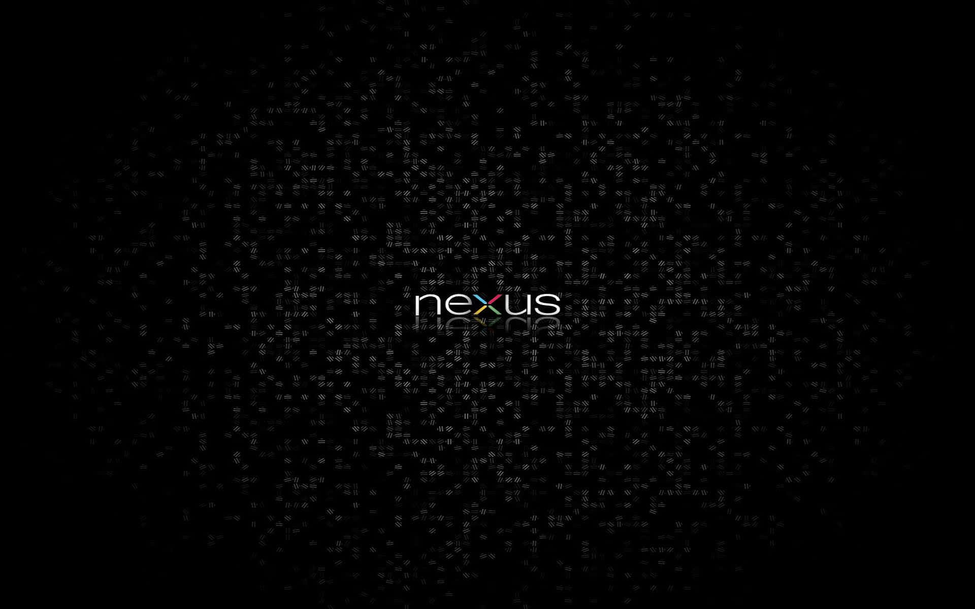 Nexus 標誌被白色點點包圍喺黑色背景上。