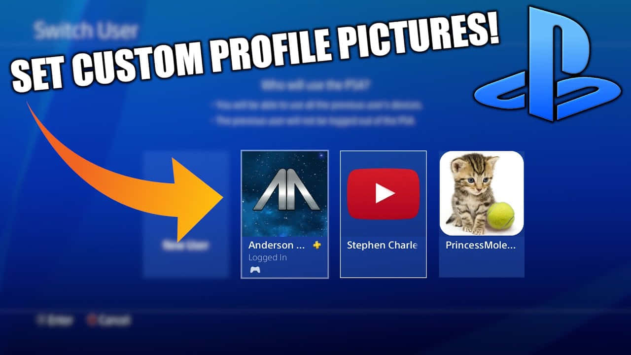 PlayStation個人資料畫面，包含用戶頭像，包括一隻拿著網球的小貓。