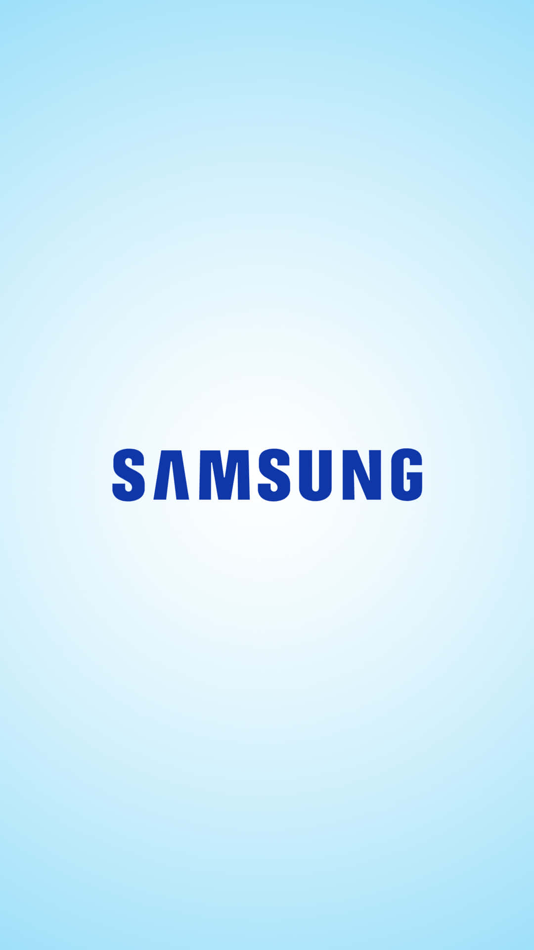 淺藍色漸變背景上的 Samsung 標誌