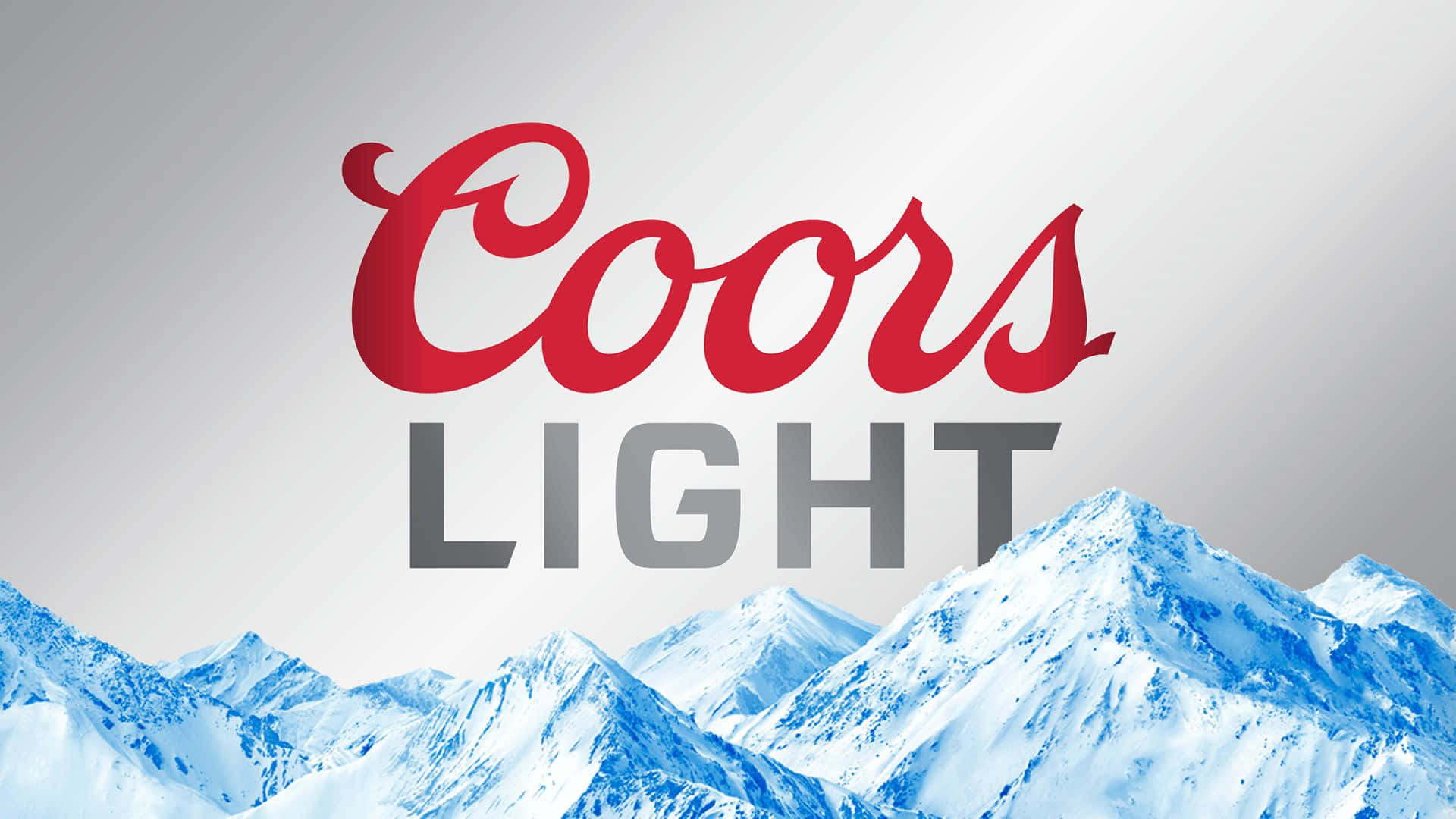 積雪山峰上嘅Coors Light標誌。