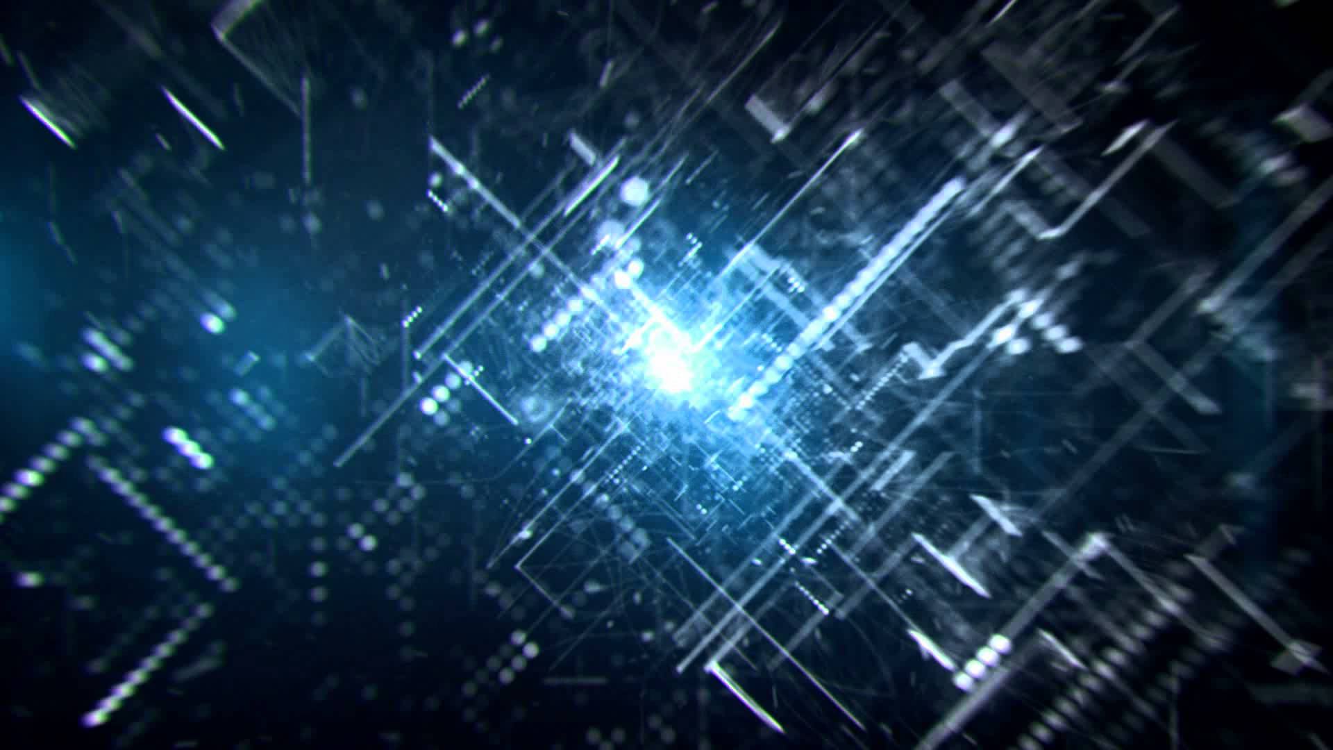 未來網絡空間中的抽象數碼數據流和發光節點。