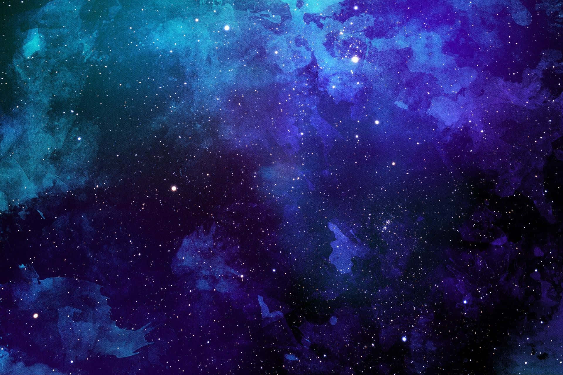 充滿活力的宇宙星雲，帶有藍色和紫色的星星。