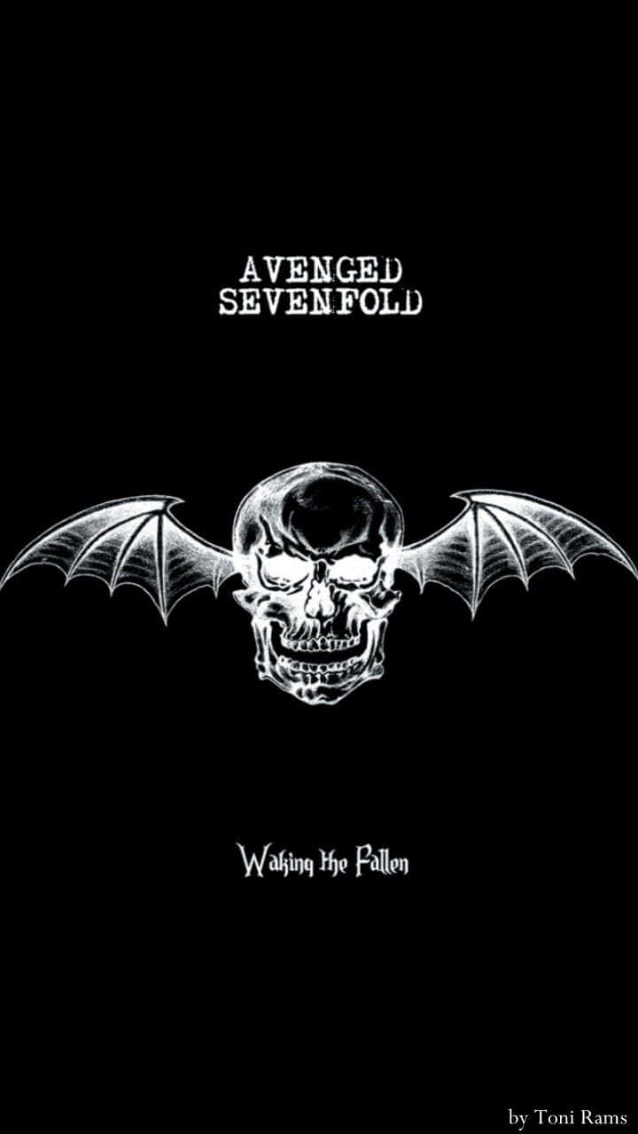 Avenged Sevenfold 專輯封面，黑色背景上有一個白色蝙蝠骷髏。