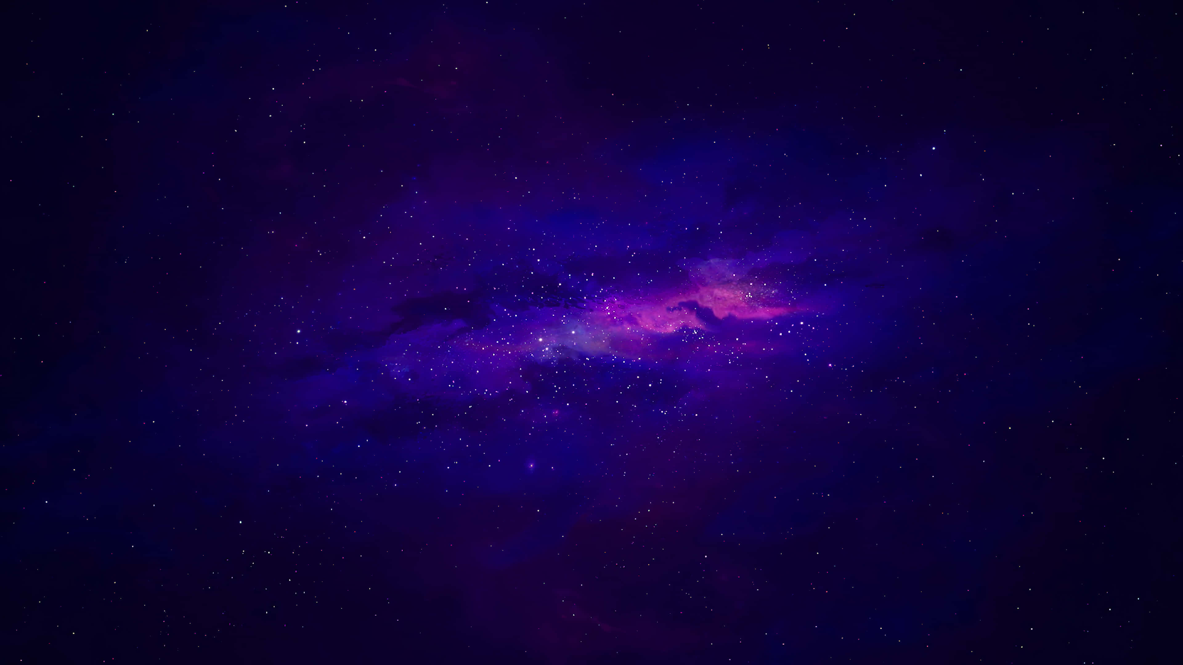 以星際皮膚提升你的Fortnite遊戲體驗 壁紙 — 一個宇宙星雲在佈滿星斗的黑暗虛空中散發出充滿活力的紫色和粉紅色調。