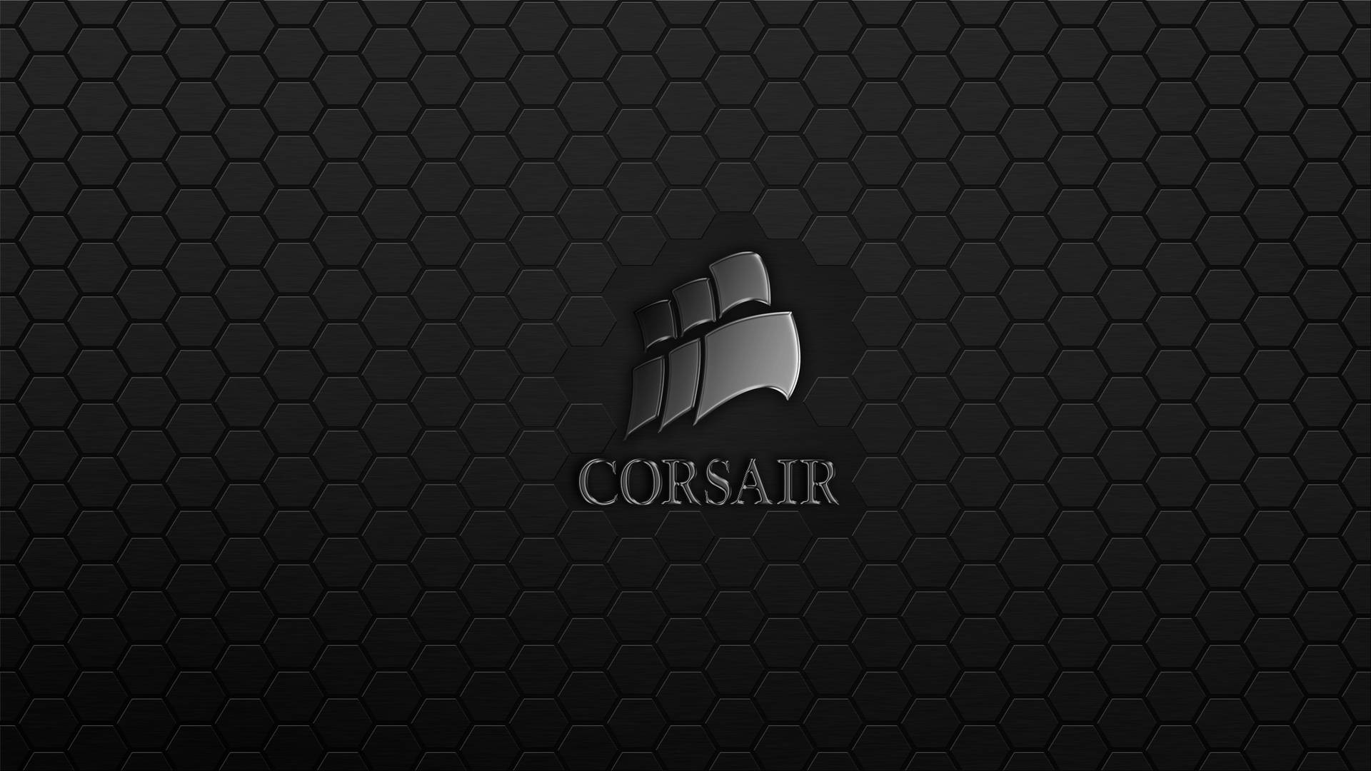深色六邊形背景上的Corsair標誌