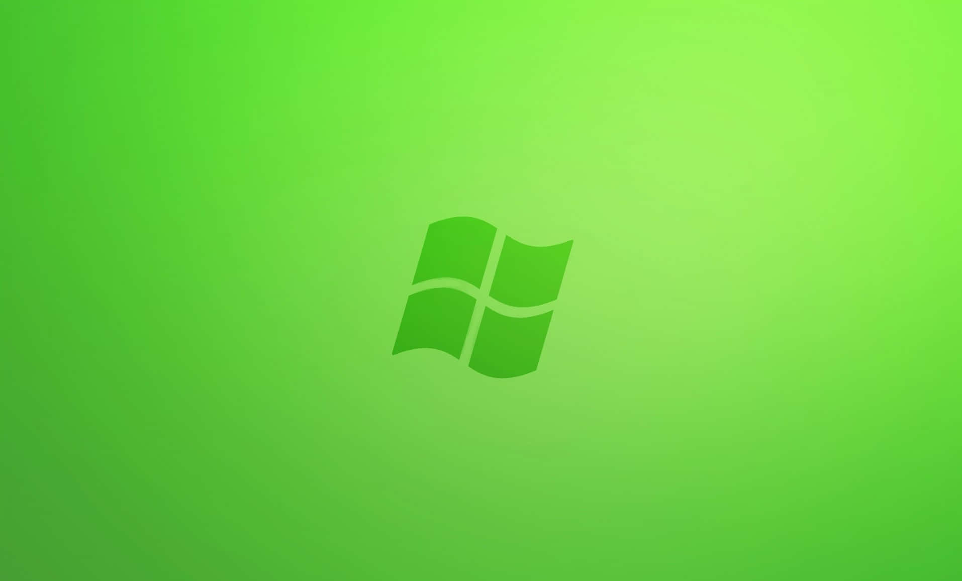 Windows 8 桌布 壁紙 — 以柔和色調為中心嘅極簡綠色漸變壁紙，帶有Windows標誌。