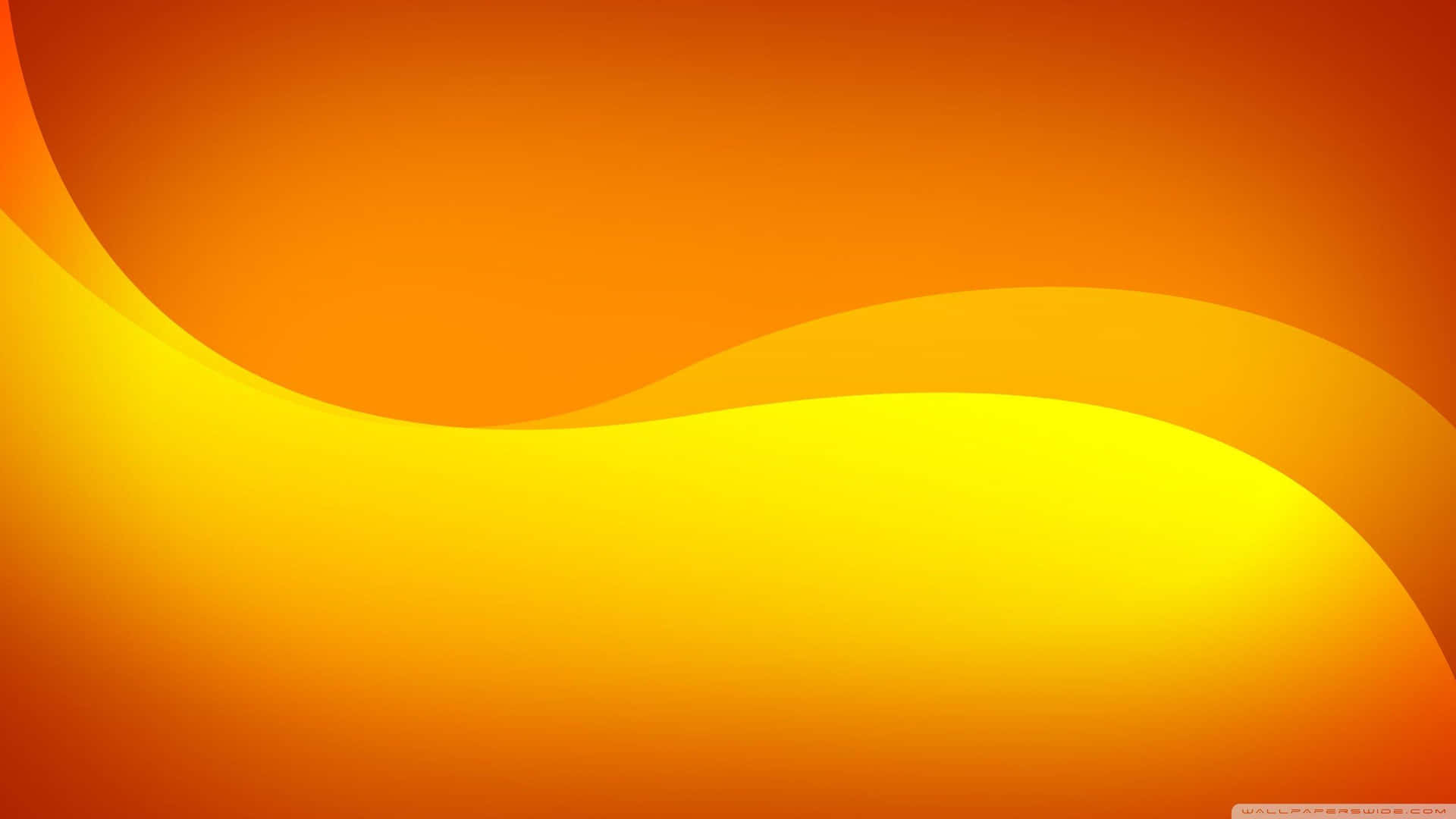 帶有流動橙色和黃色曲線的抽象背景。