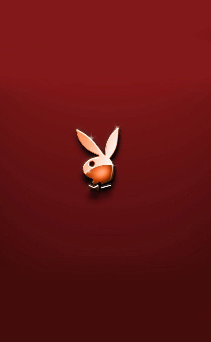 紅色背景上的Playboy兔子標誌