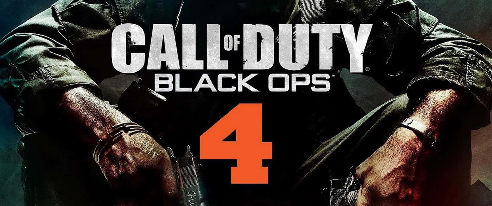 士兵手持手槍，帶有 'Call of Duty Black Ops 4' 文字