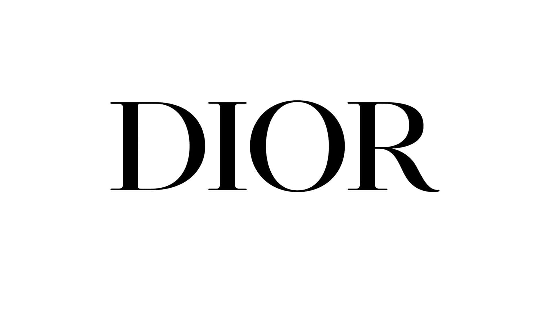 白色背景上的黑色Dior品牌標誌文字