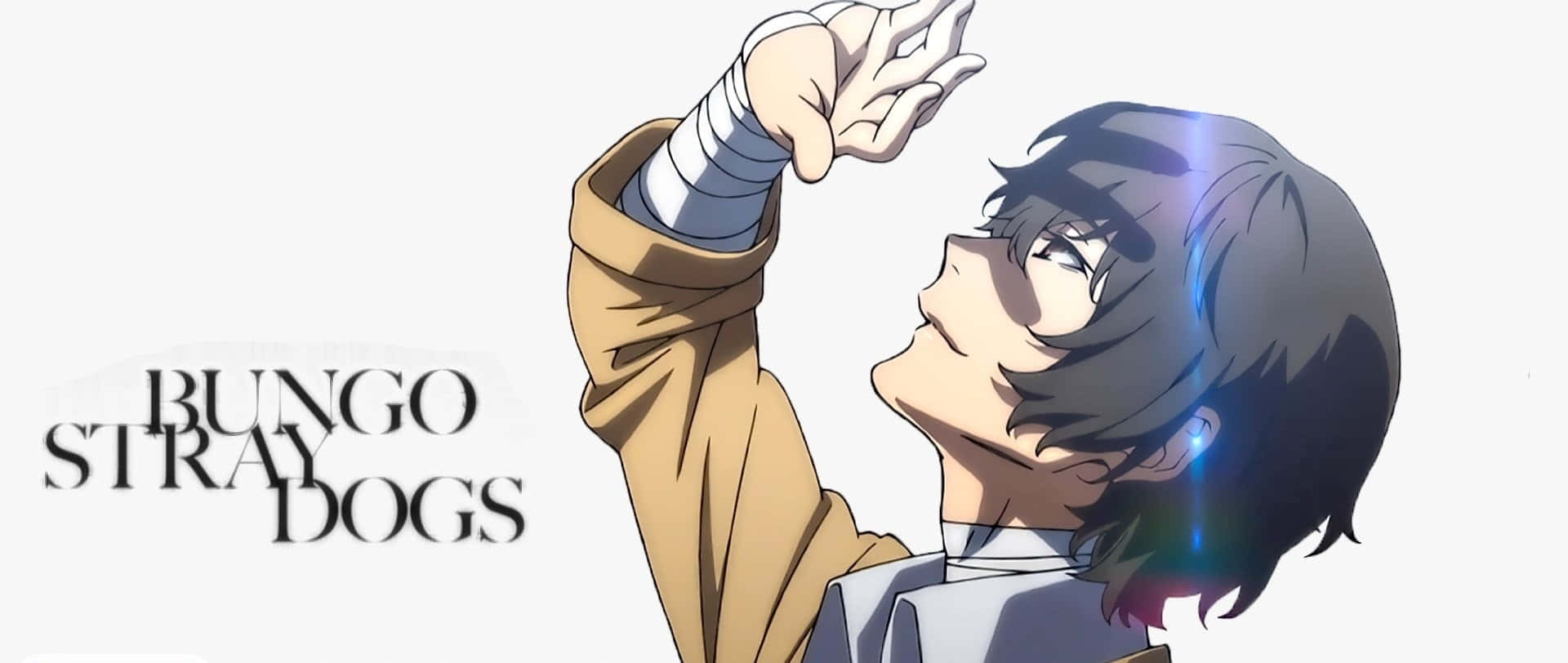 纏著繃帶的手向上伸的動漫角色，帶有「Bungo Stray Dogs」文字。