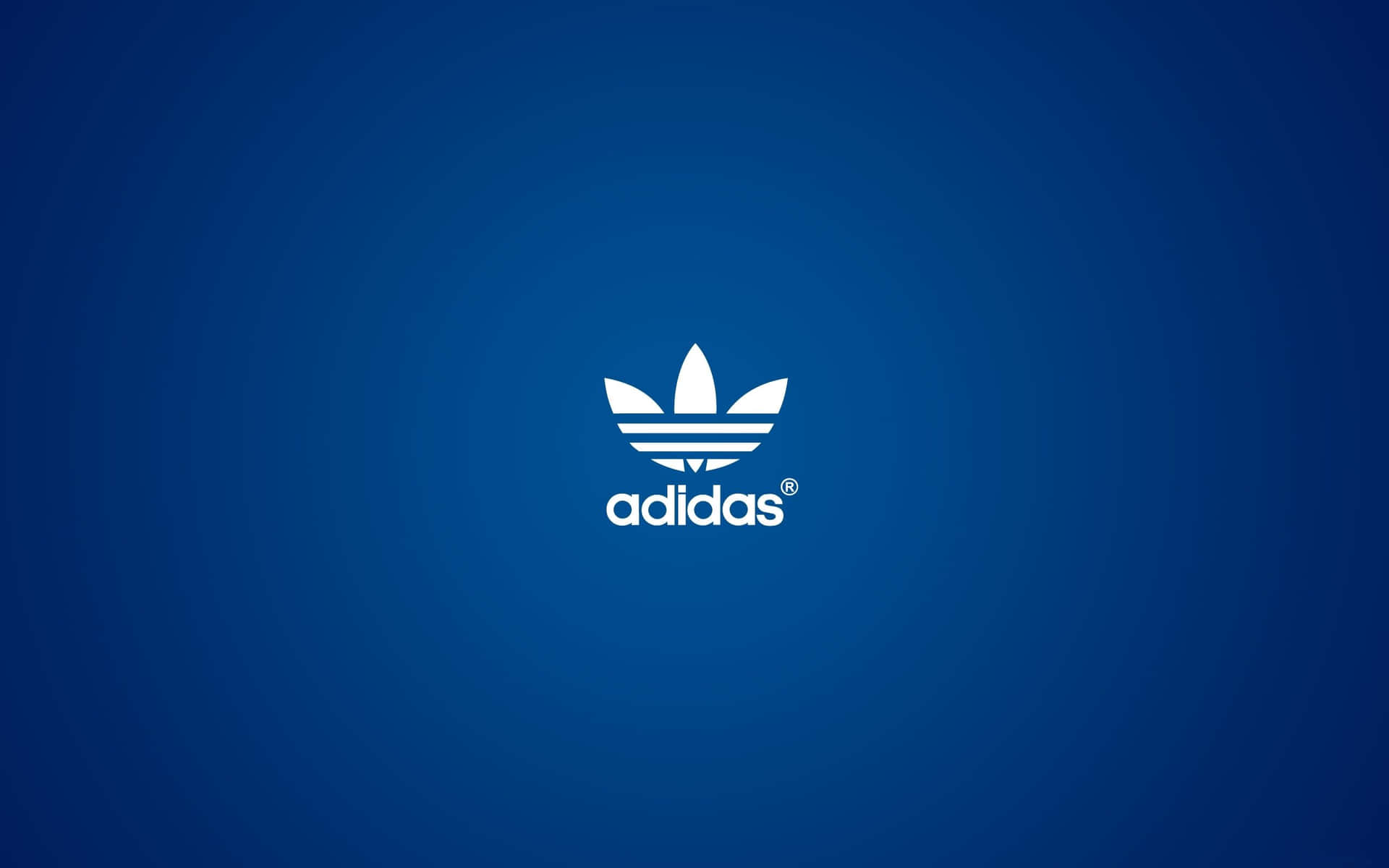 藍色漸變背景上的 Adidas 標誌