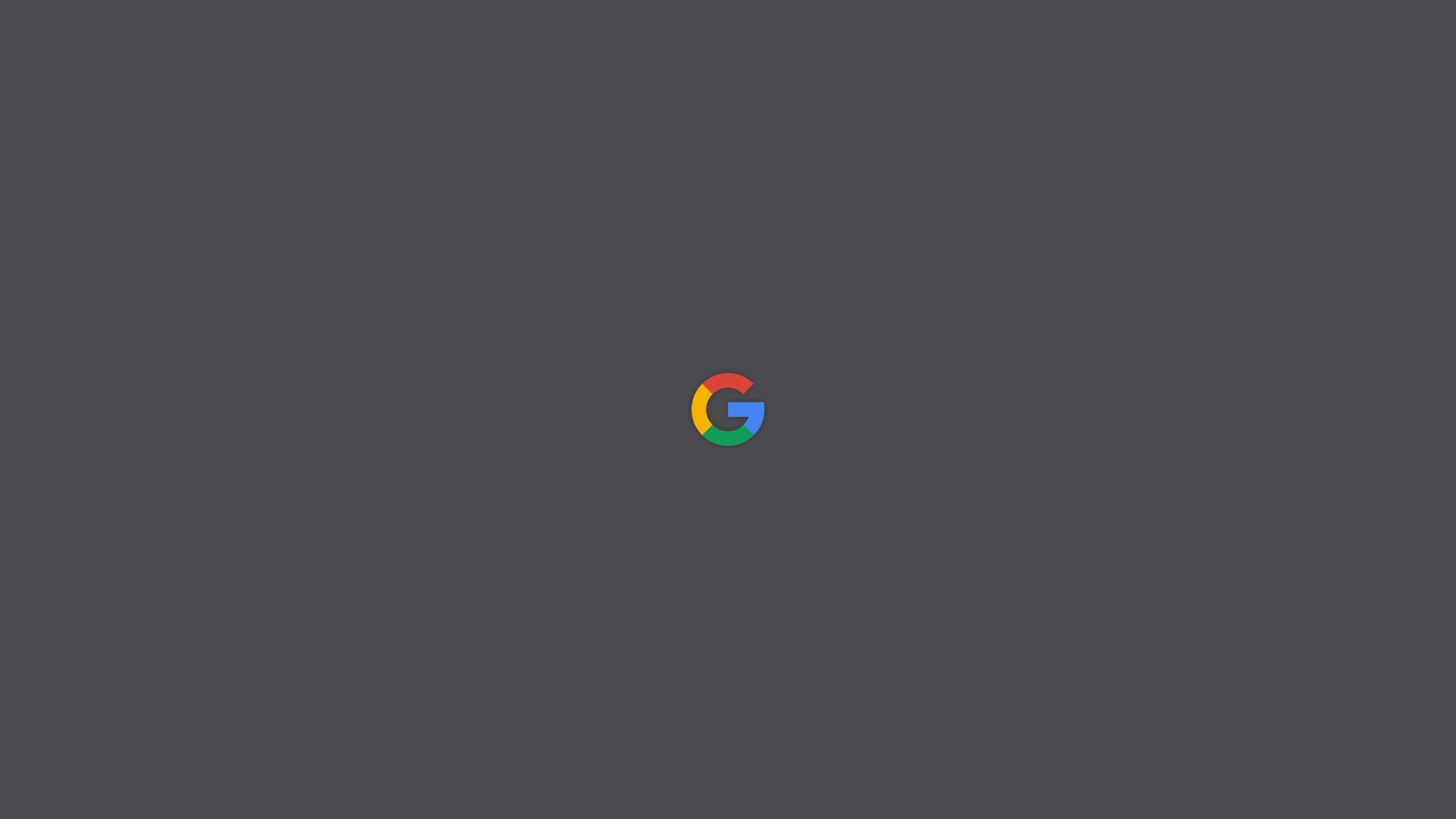 以鮮豔 3D 梯度重新設計的 Google 搜尋引擎標誌 壁紙 — 一個色彩繽紛的Google標誌居中在純深灰色背景上。