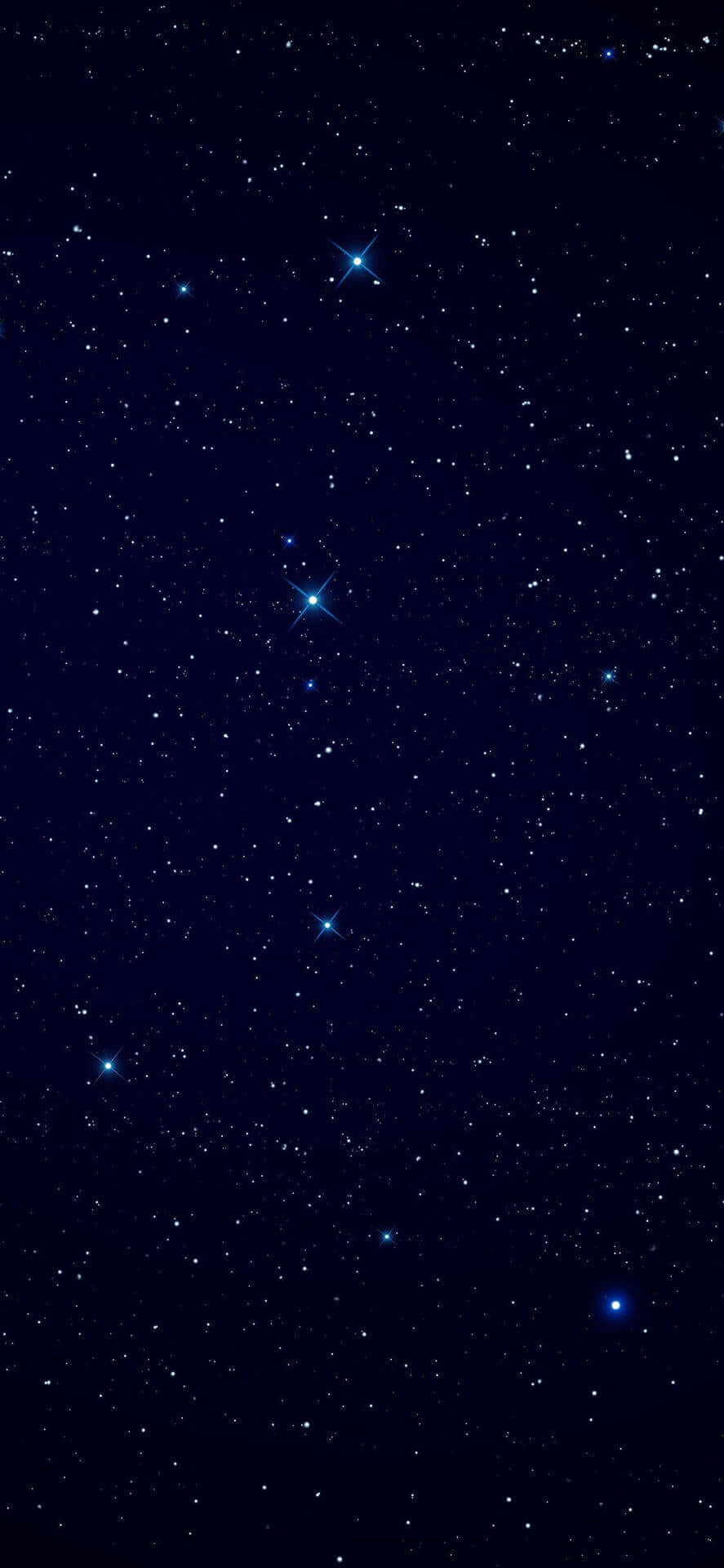 帶有亮藍色星星和深藍色背景的星空夜空。