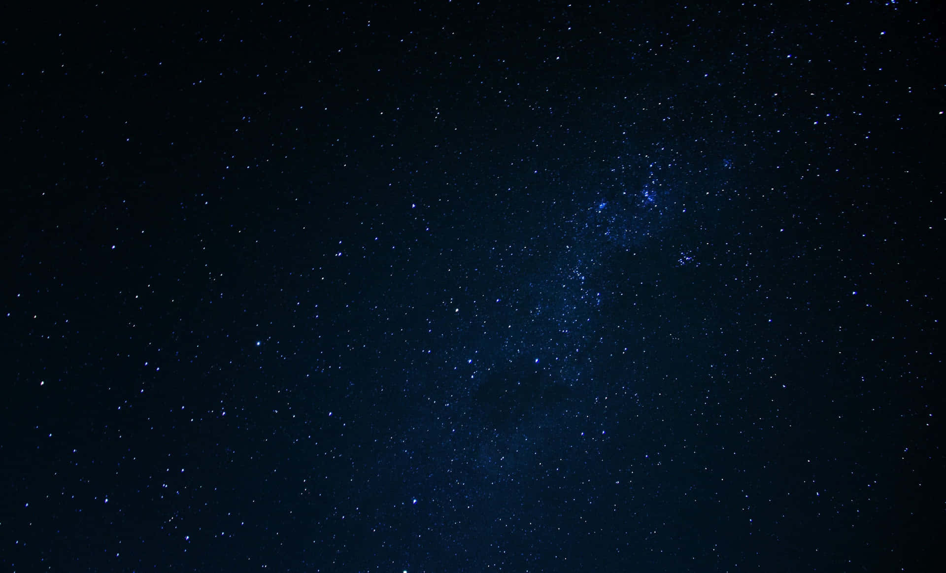 銀河系在深藍色夜空中閃爍星星