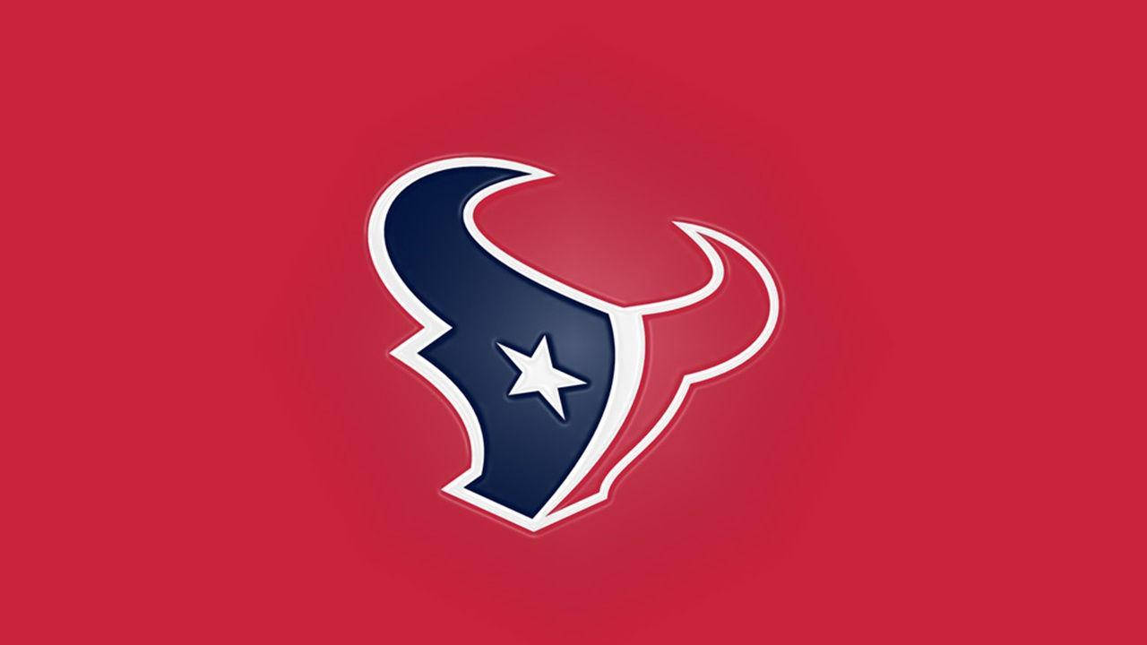 紅色背景上的侯斯頓德州人NFL球隊標誌